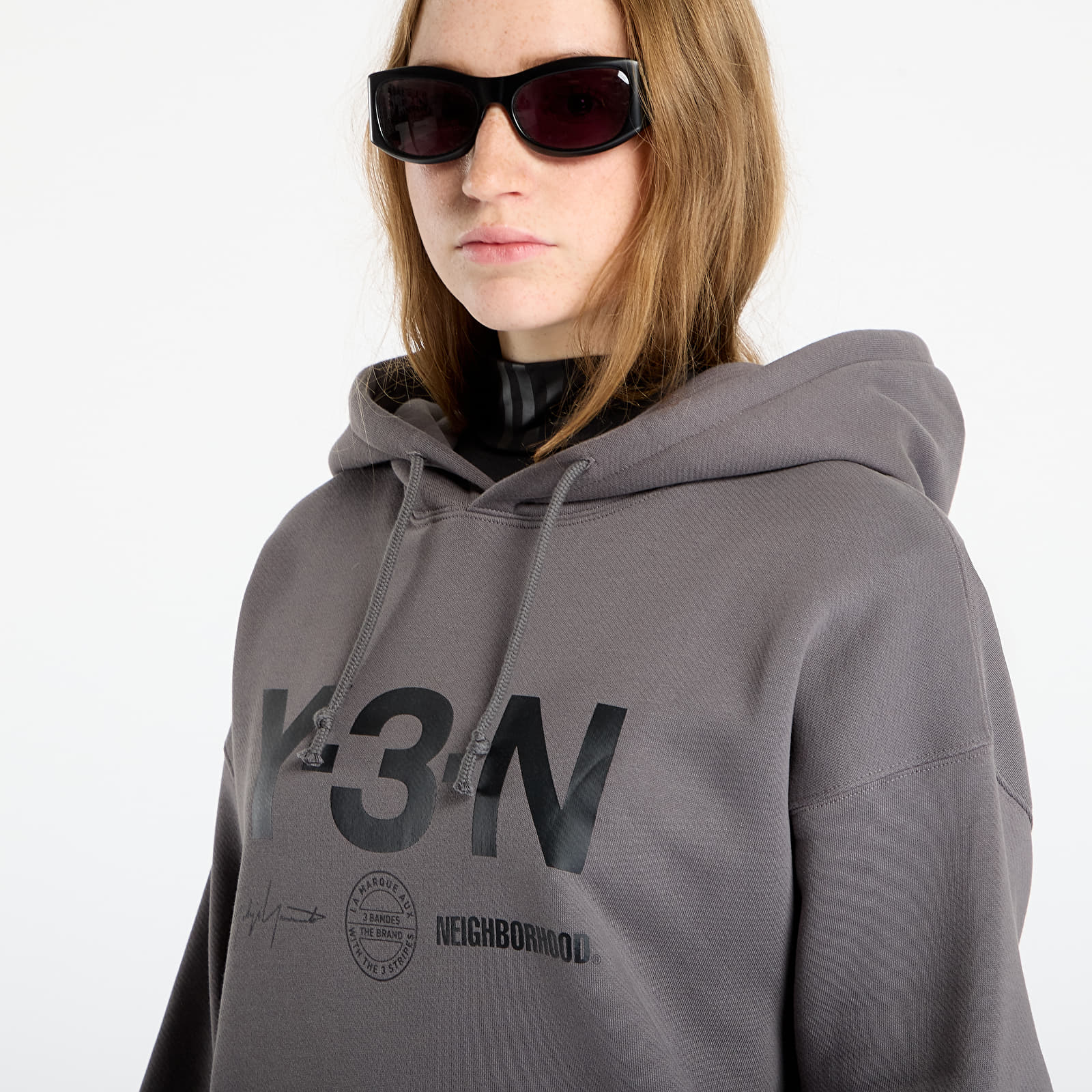 Moški hoodiji  Y-3 x Neighborhood Graphic Hoodie UNISEX Granite