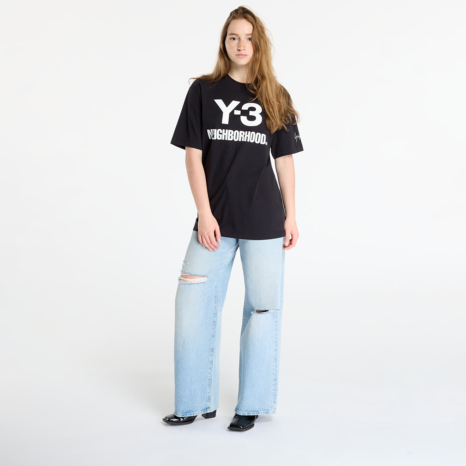 Vīriešu T-krekli Y-3 x Neighborhood Logo Tee UNISEX Black