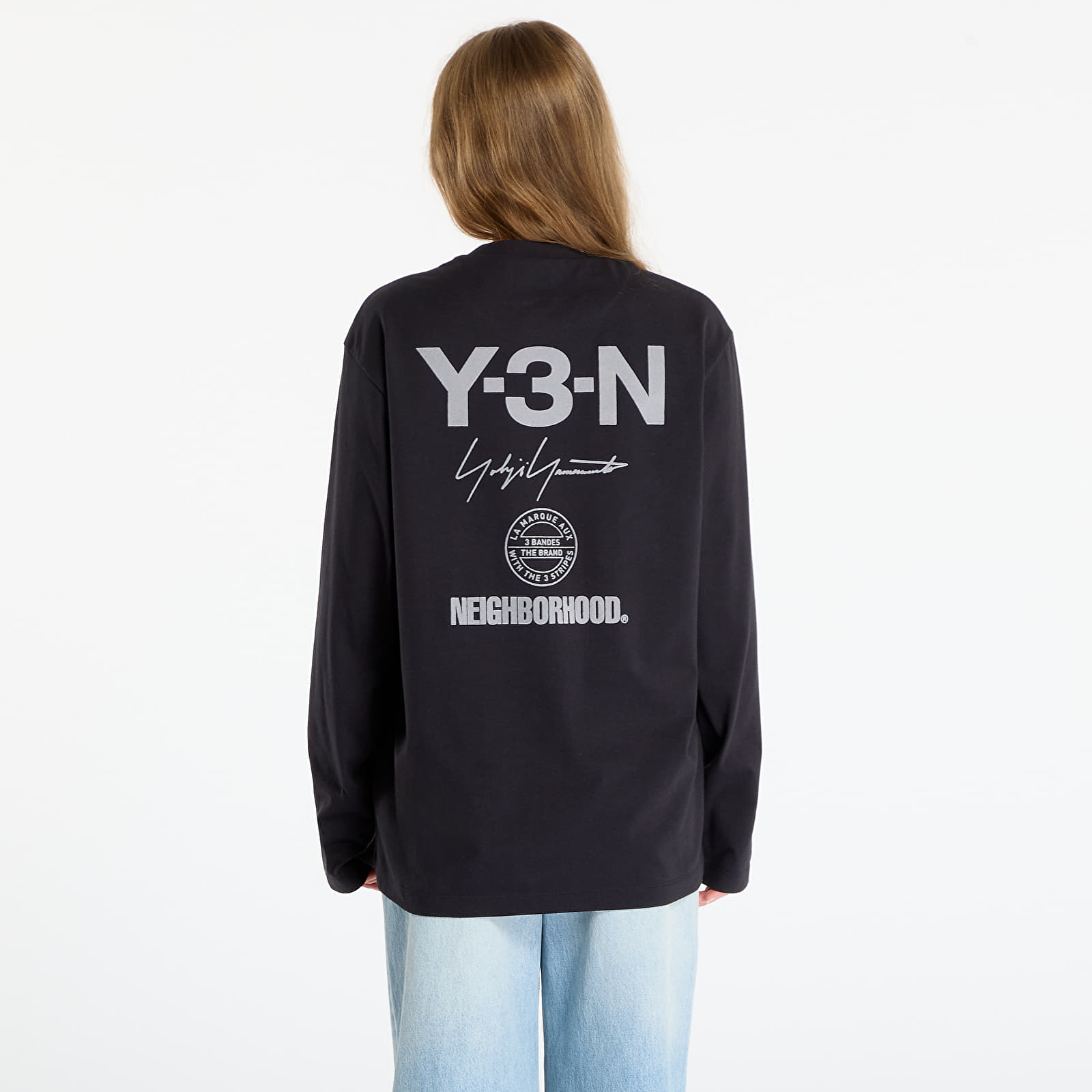 Men's T-shirts Y-3 x Neighborhood Logo Long Sleeve Tee UNISEX Black