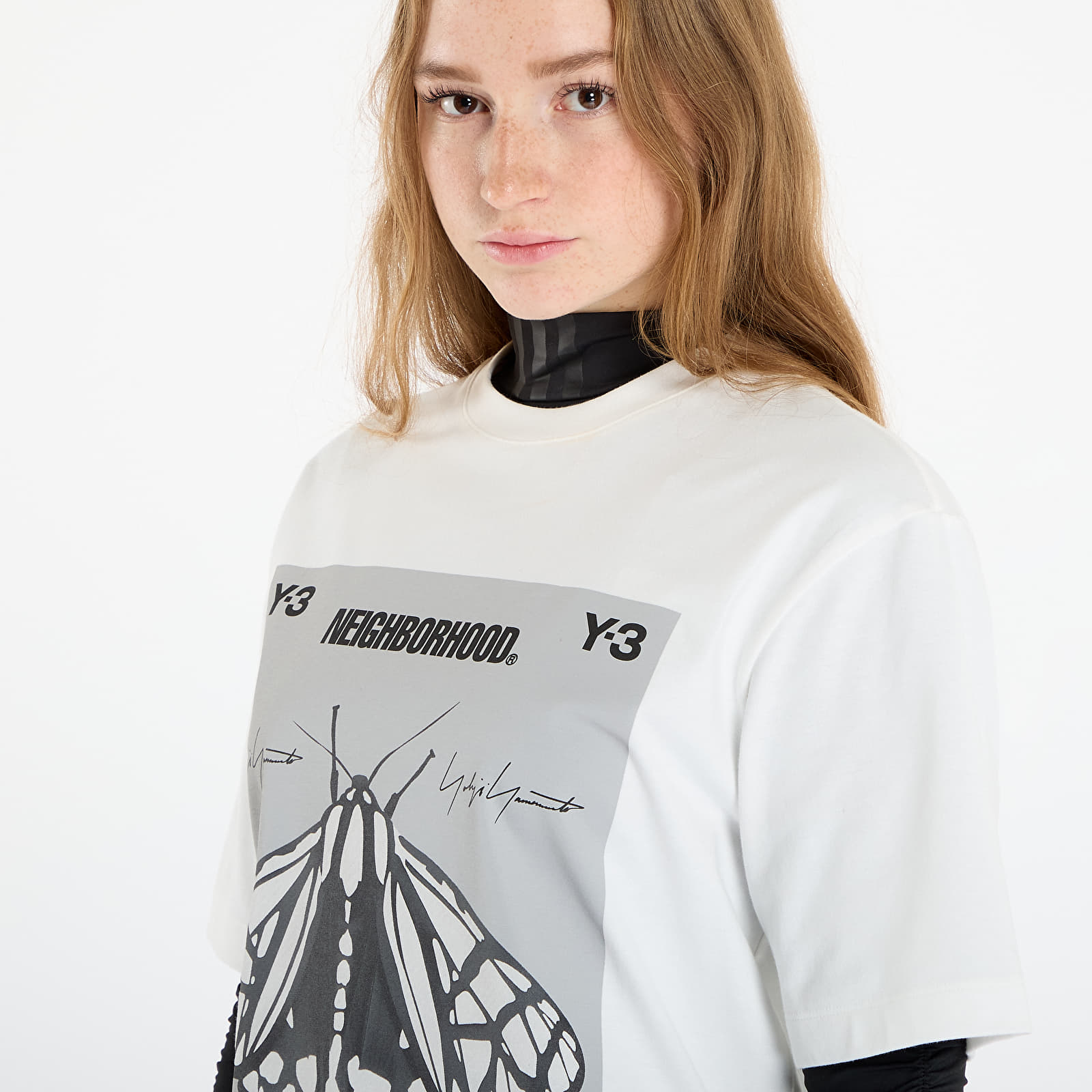 T-shirts för män Y-3 x Neighborhood Graphic Tee UNISEX Core White