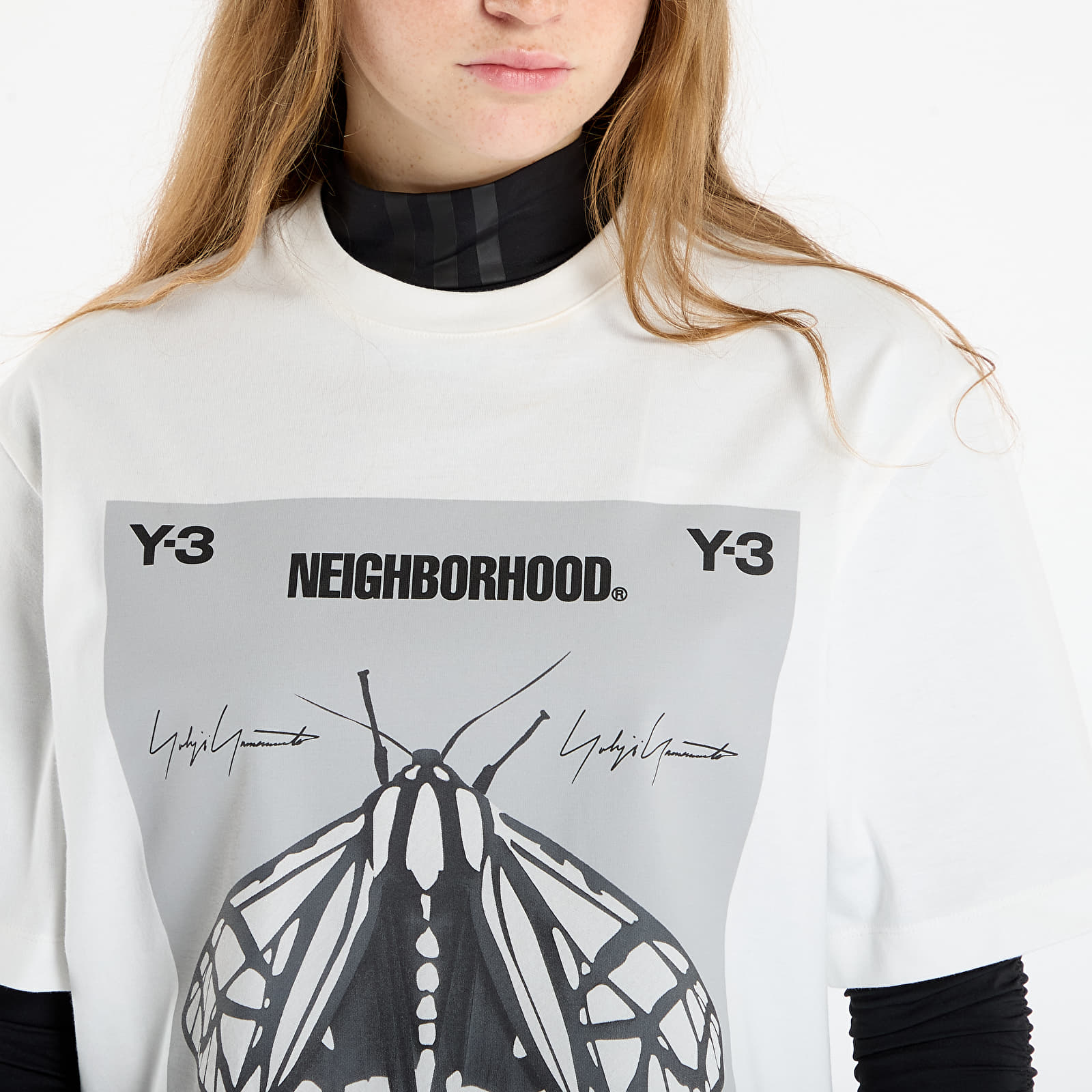 T-shirts för män Y-3 x Neighborhood Graphic Tee UNISEX Core White