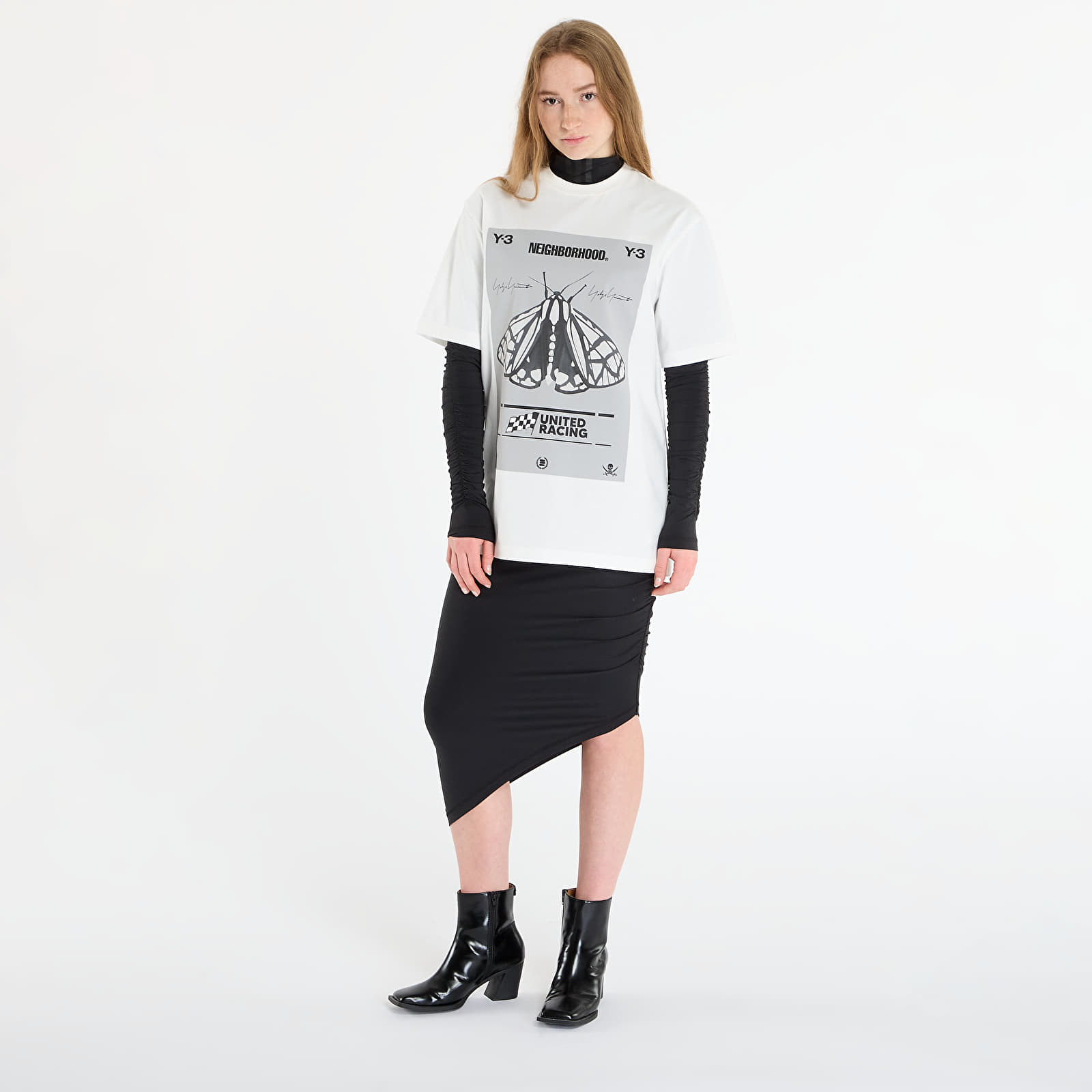 T-shirts för män Y-3 x Neighborhood Graphic Tee UNISEX Core White