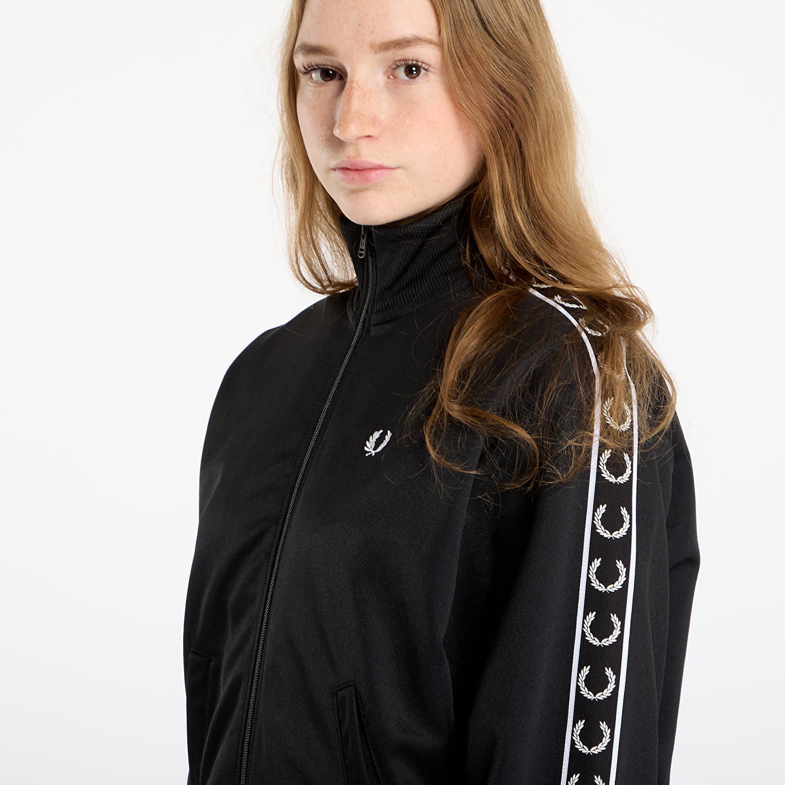 Jackets FRED PERRY Taped Track Jacket Black