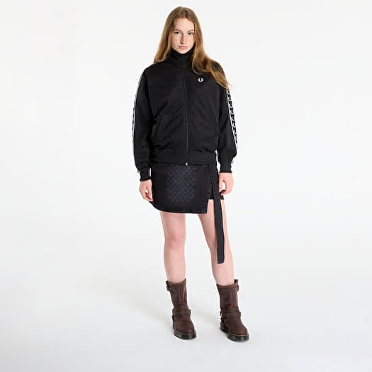 ［新品］Fred Perry taped track jacket 黒 Black Taped Track Jacket by Fred Perry on Sale