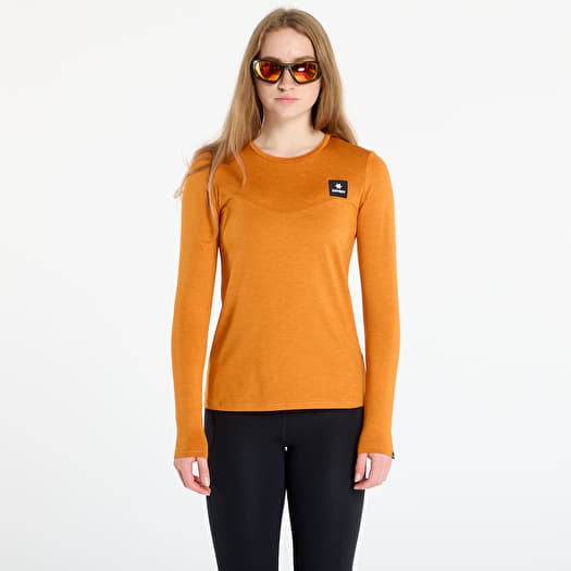 T-shirt SAYSKY W Reflective Logo Pace Long Sleeve Orange