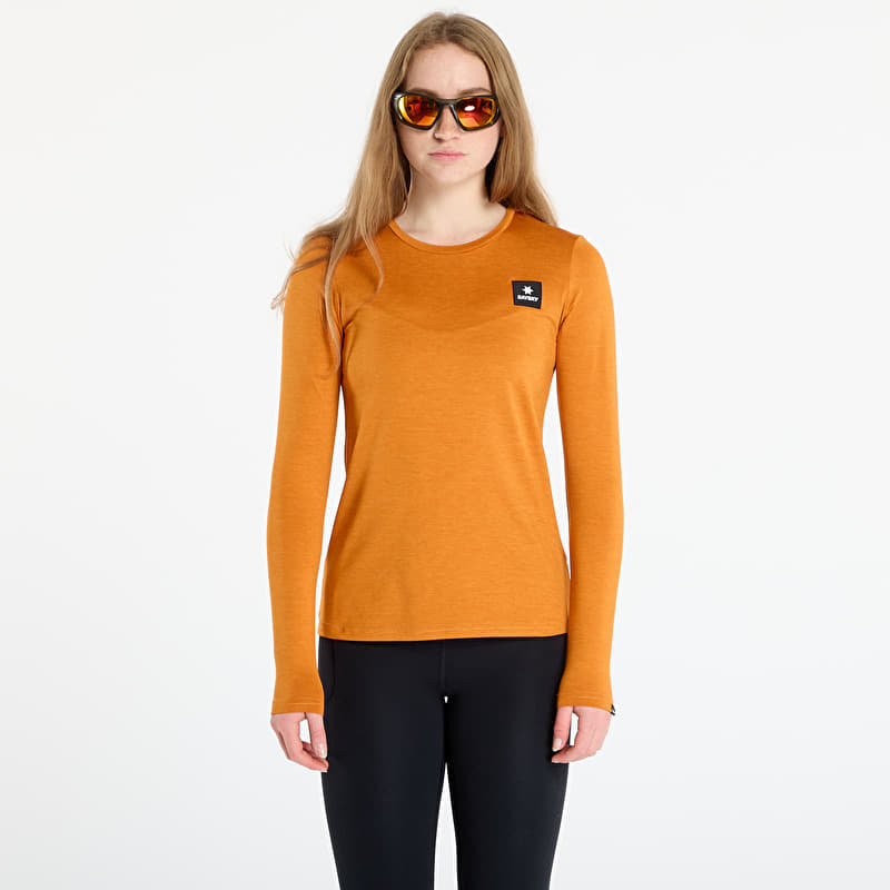 T-shirt SAYSKY W Reflective Logo Pace Long Sleeve Orange