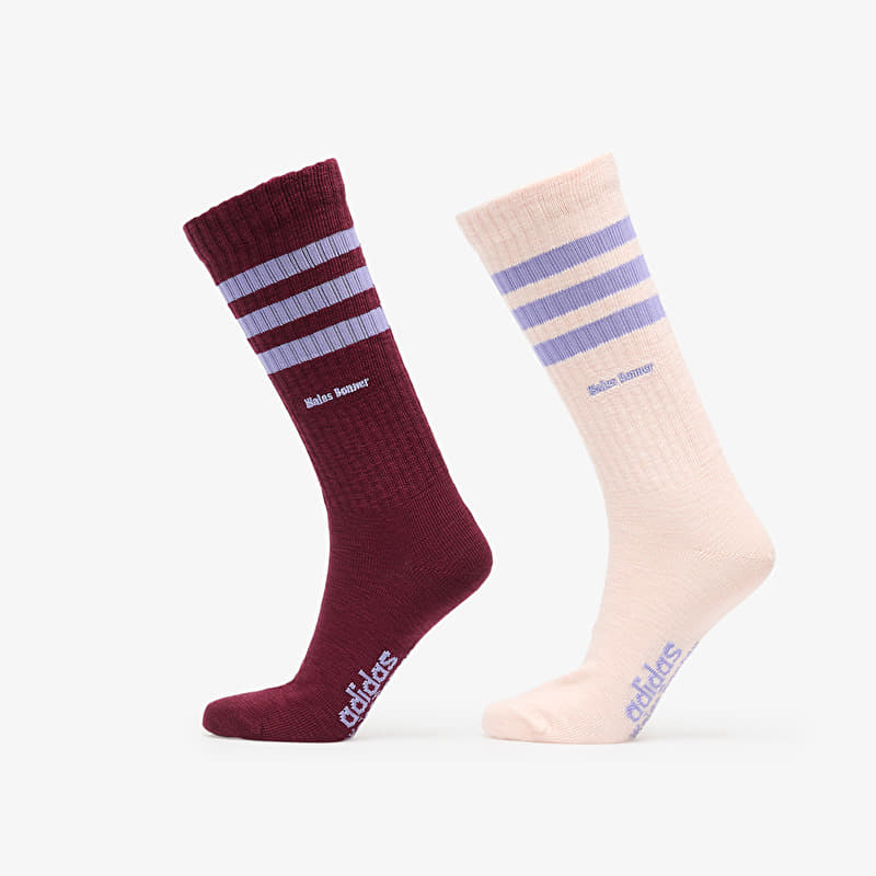 Socken adidas x Wales Bonner 3-Stripes Socks 2-Pack Maroon