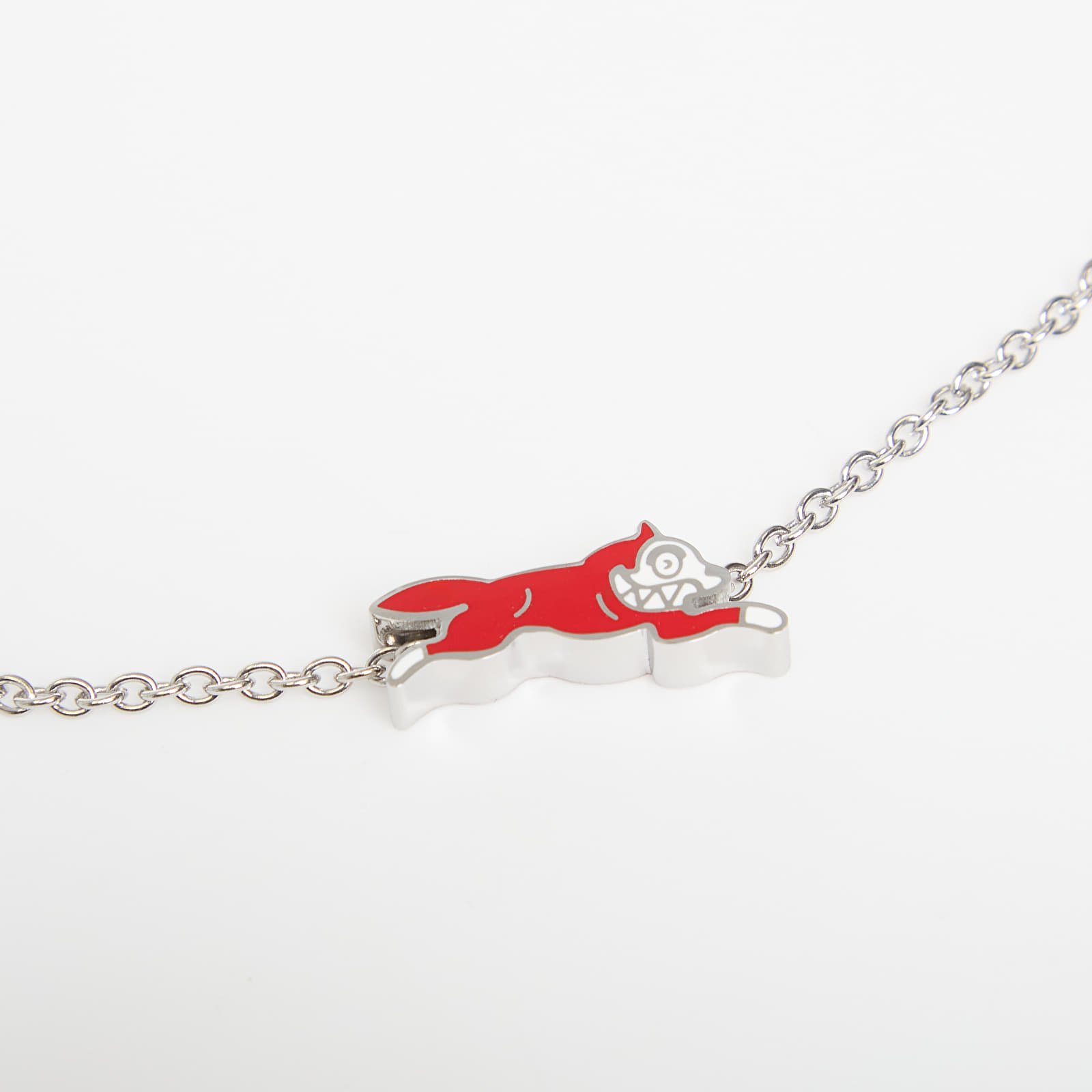 Moški nakit Billionaire Boys Club Icecream Running Dog Chain Necklace Silver/ Red
