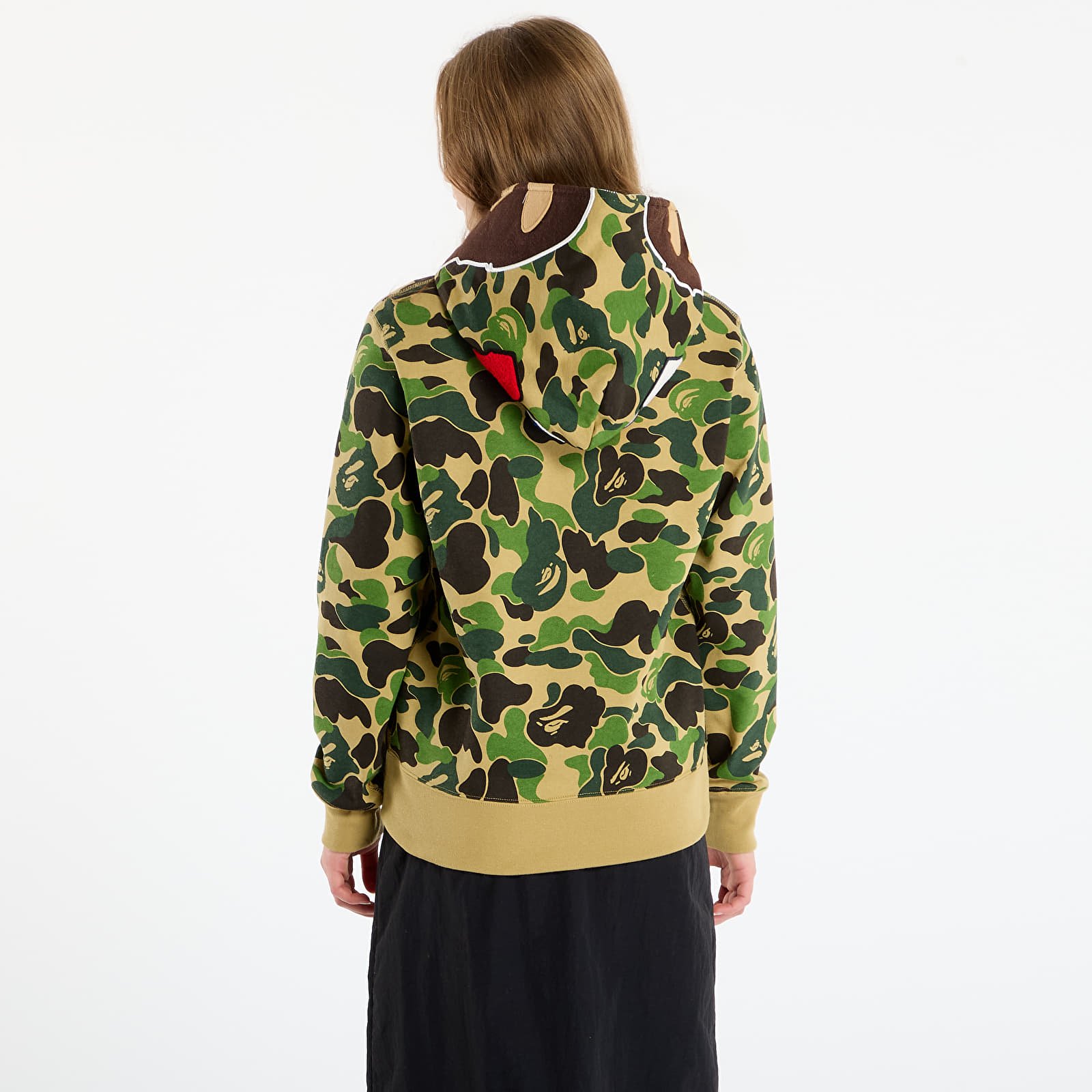 Mikinas ar kapuci un sporta krekli A BATHING APE Abc Camo 2Nd Ape Full Zip Hoodie UNISEX Green