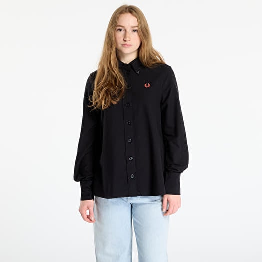 FRED PERRY Button Down Shirt Black