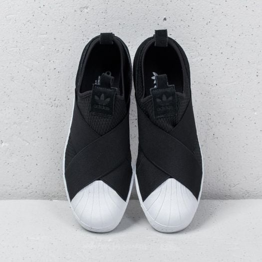 Adidas superstar slip on womens black top