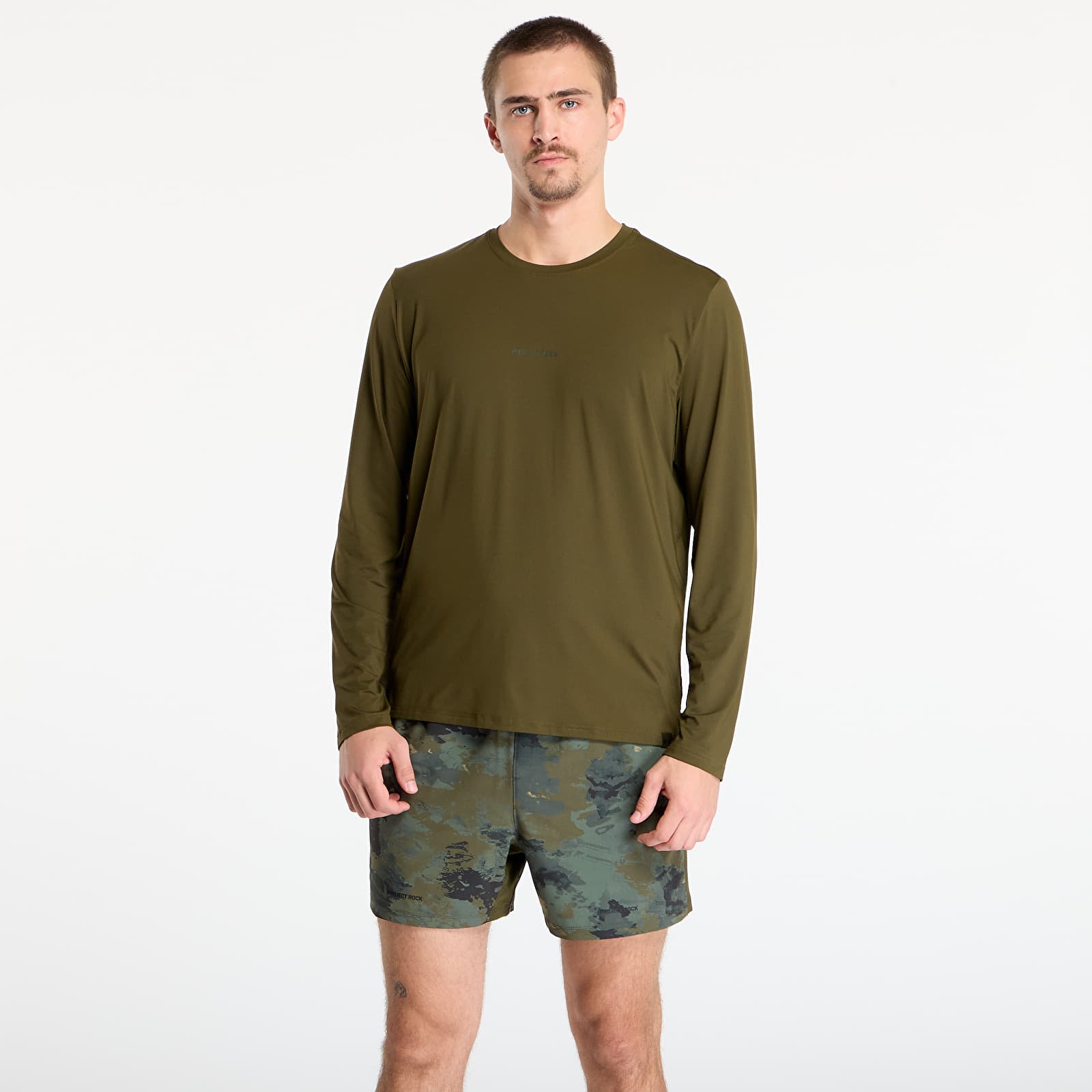 Men's T-shirts Under Armour Project Rock Iso Chill LS Green