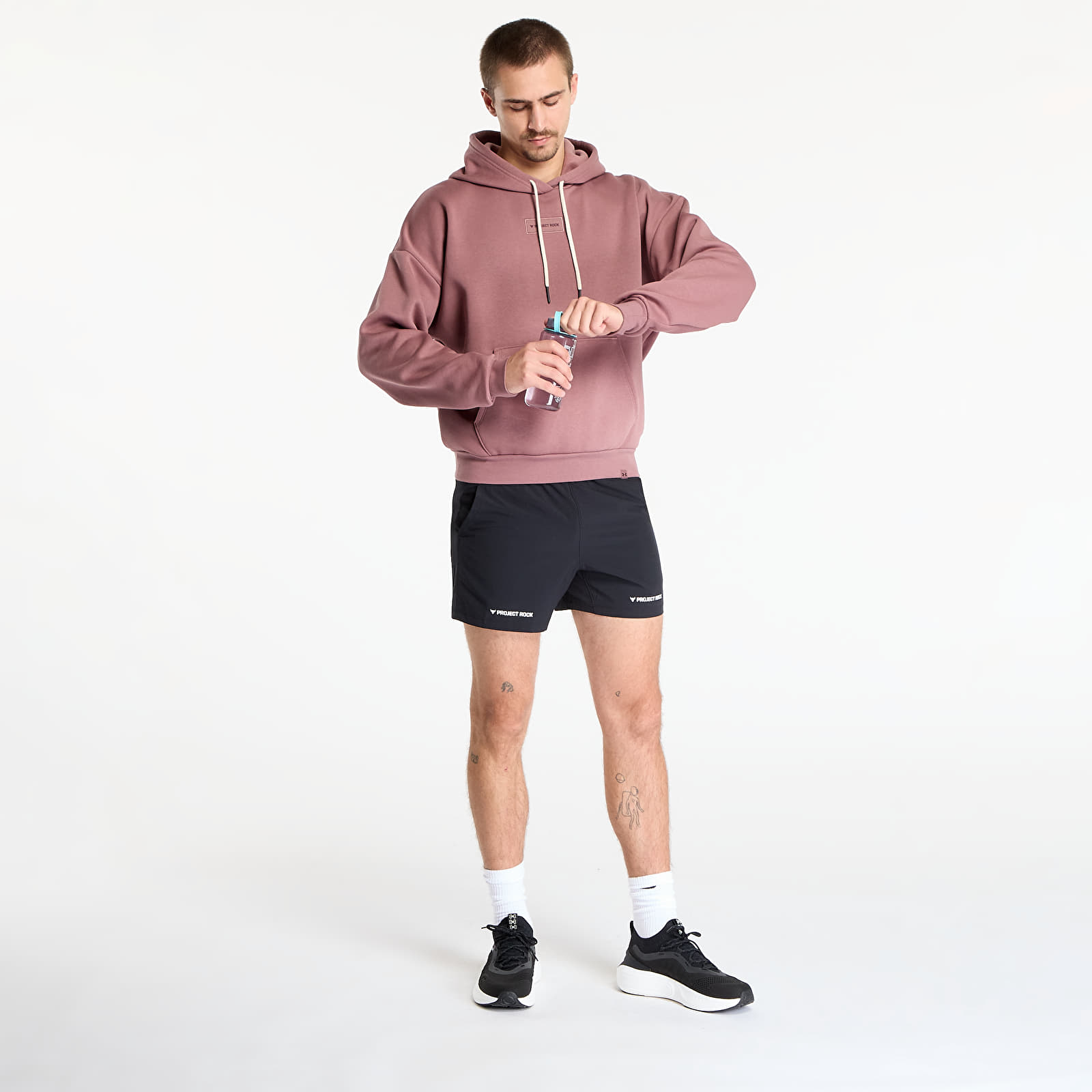 Men's hoodies Under Armour Project Rock Icon Hoodie Maroon