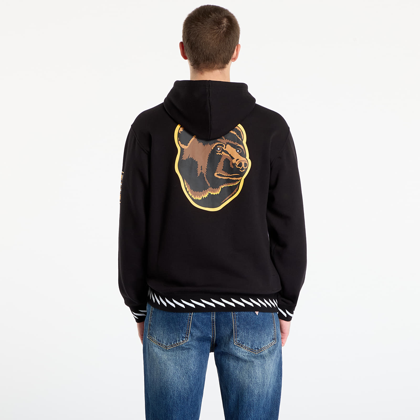 Pánské mikiny Mitchell & Ness NHL Playmaker Fleece Hoodie Vintage Logo Ducks Black