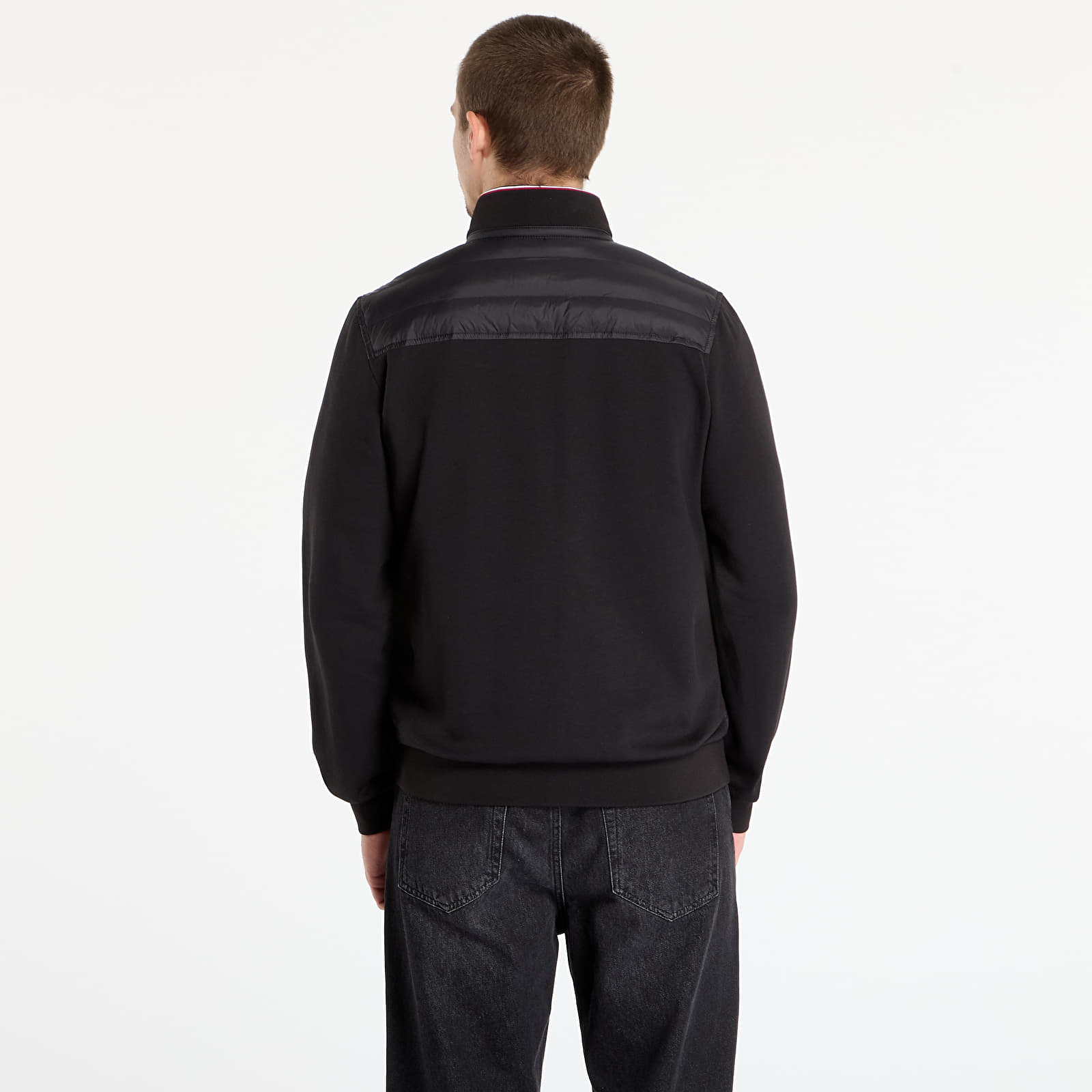 Jachete pentru bărbați Tommy Hilfiger Mix Media Ess Rwb Stand Collar Black