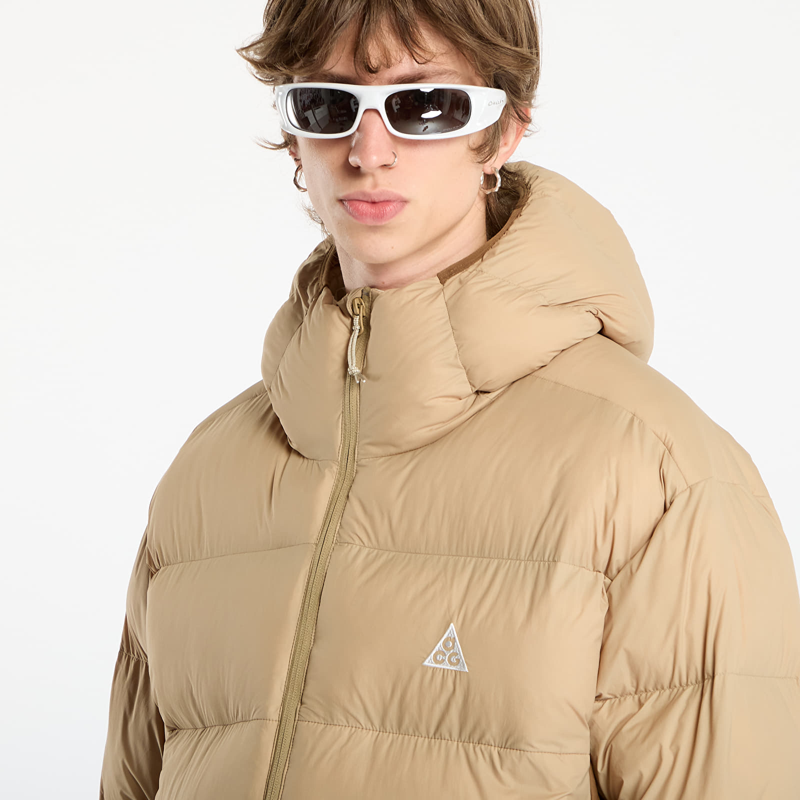 Jakas Nike ACG "Lunar Lake" PrimaLoft® Men's Therma-FIT ADV Loose Hooded Jacket Parachute Beige/ Summit White