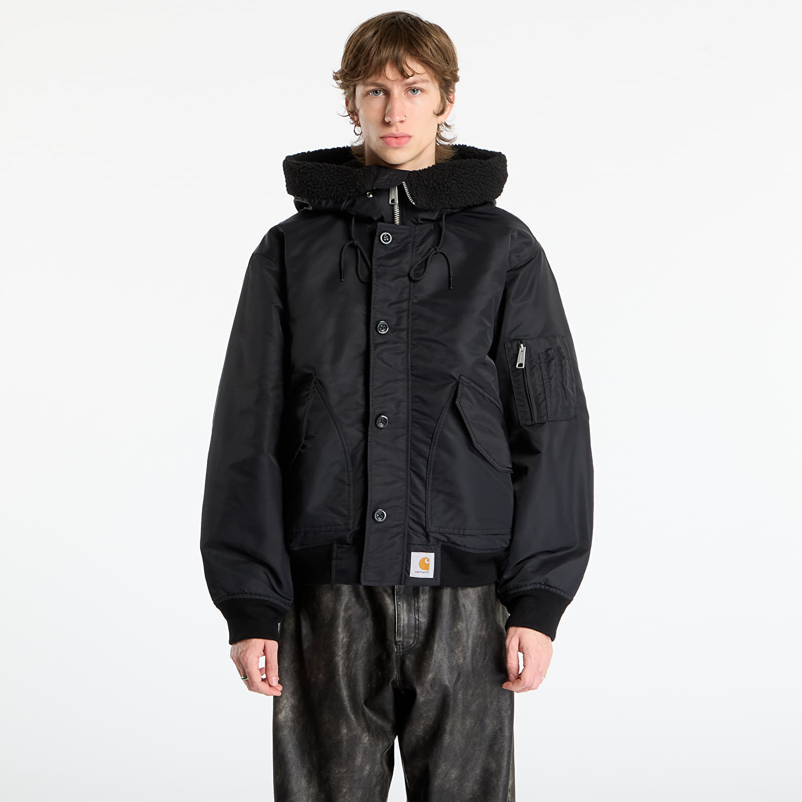 Jachetă Carhartt WIP Hd Oltera Bomber UNISEX Black/ Black XXL