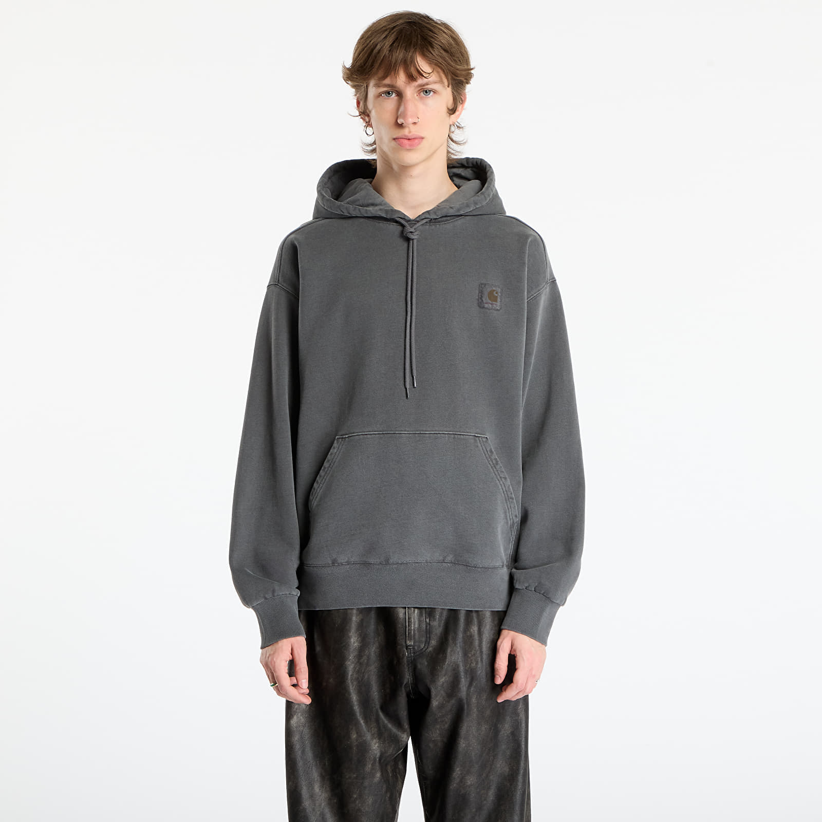 Sweatshirt Carhartt WIP Hooded Vista Sweat UNISEX Black Garment Dyed XL