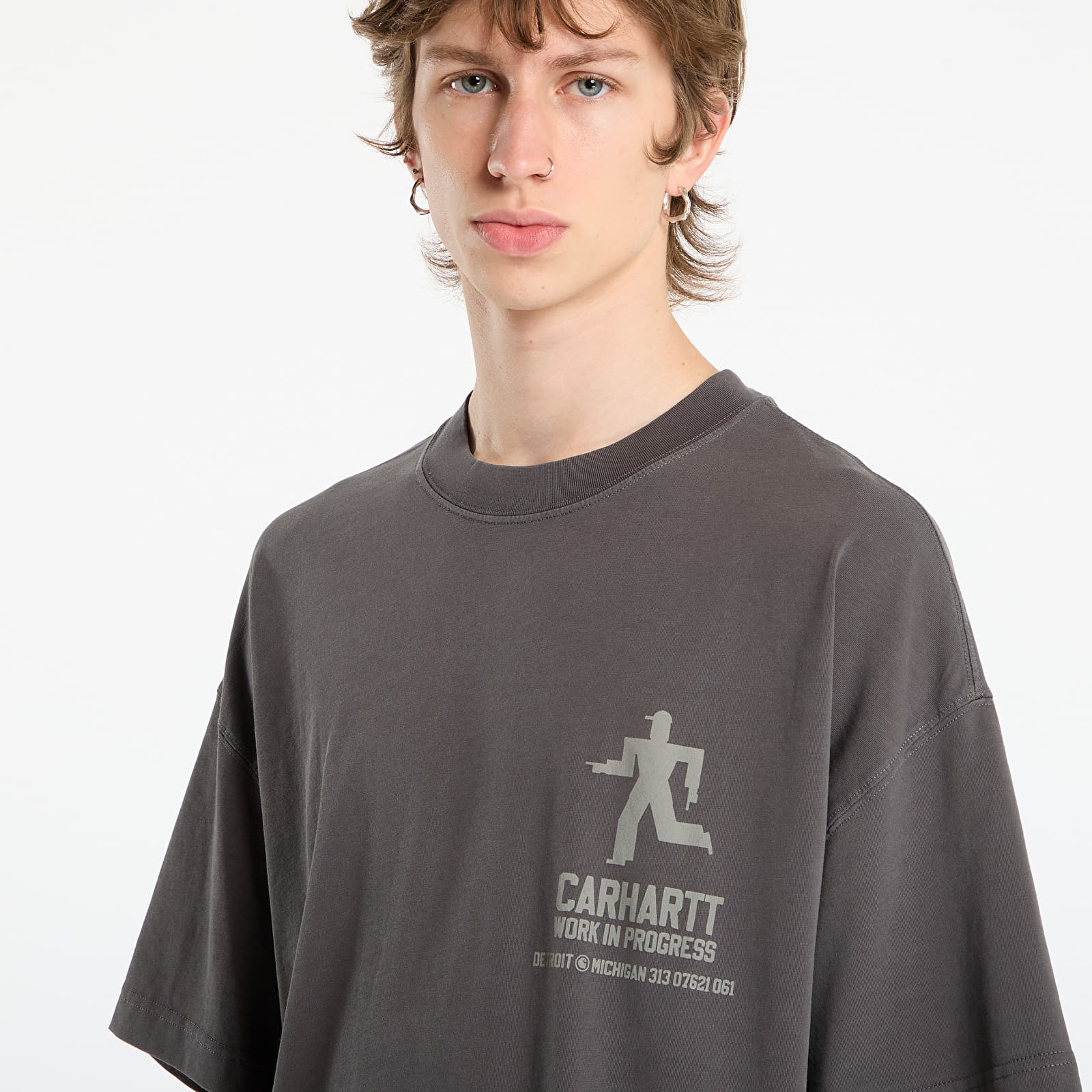 Muške majice kratkih rukava Carhartt WIP S/S Distance T-Shirt UNISEX Graphite Stone Dyed