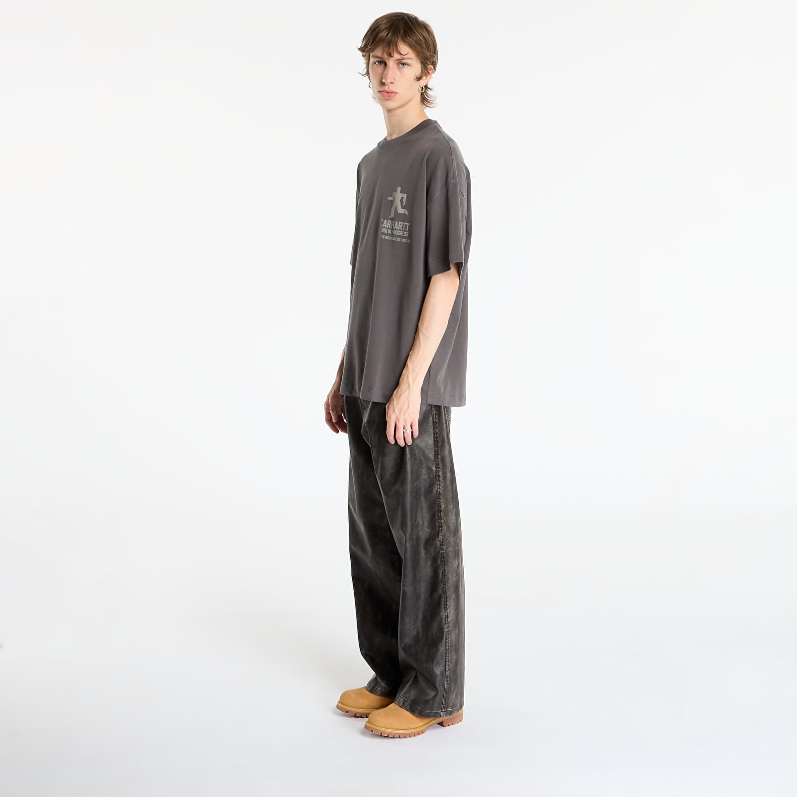 Muške majice kratkih rukava Carhartt WIP S/S Distance T-Shirt UNISEX Graphite Stone Dyed