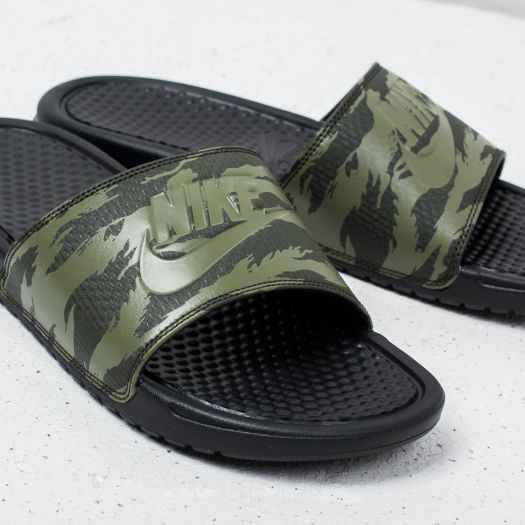 Nike benassi olive cheap