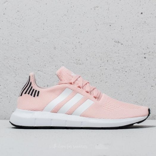 Women's swift run white and pink top
