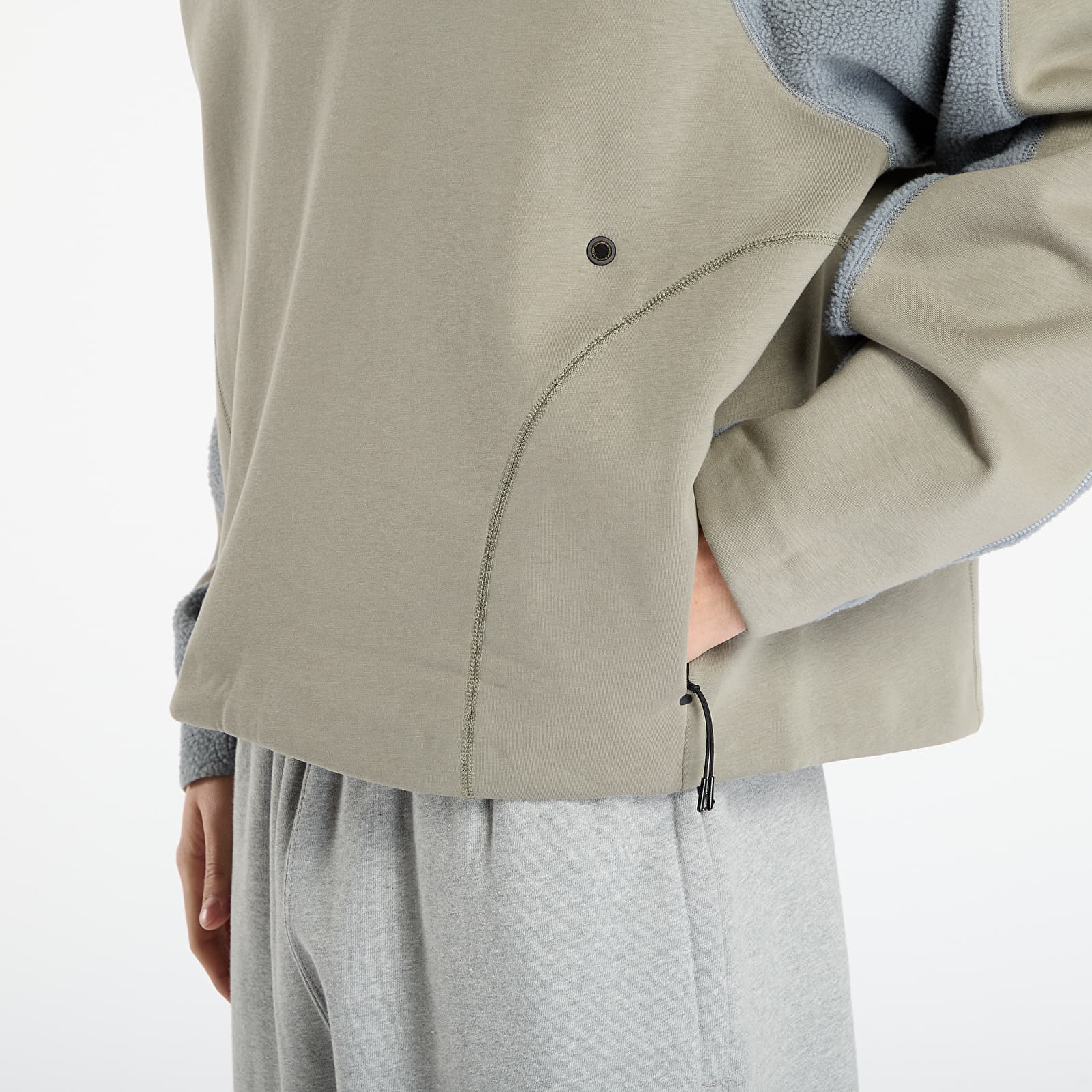 Muške dukserice Nike Tech Boreas Men's Oversized Hoodie Light Army/ Cool Grey/ Black