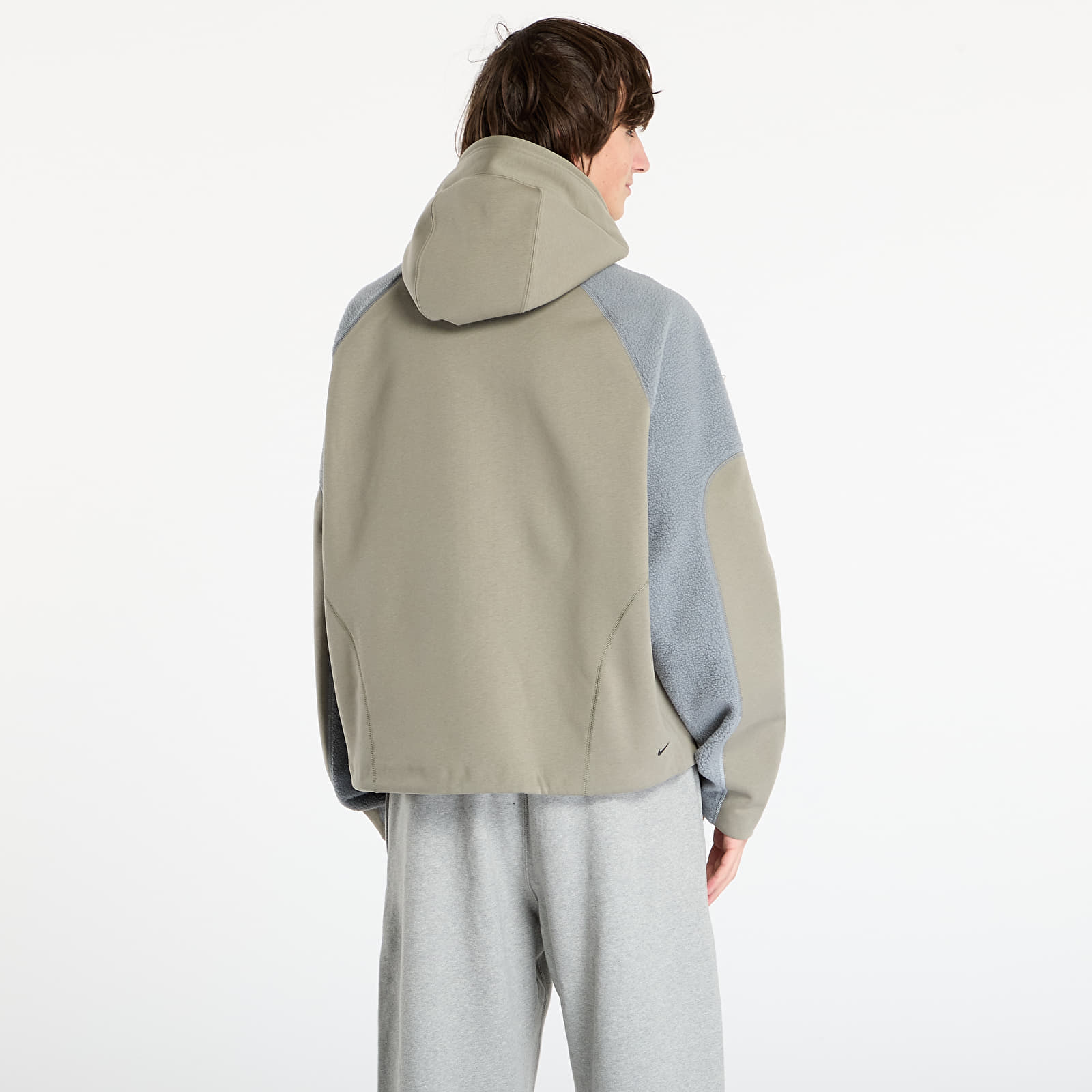 Muške dukserice Nike Tech Boreas Men's Oversized Hoodie Light Army/ Cool Grey/ Black