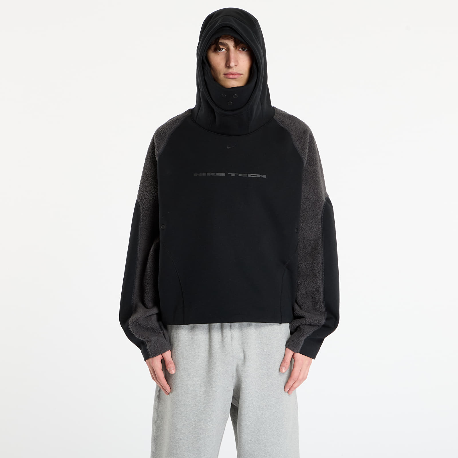 Miesten hupparit Nike Tech Boreas Men's Oversized Hoodie Black/ Anthracite/ Black