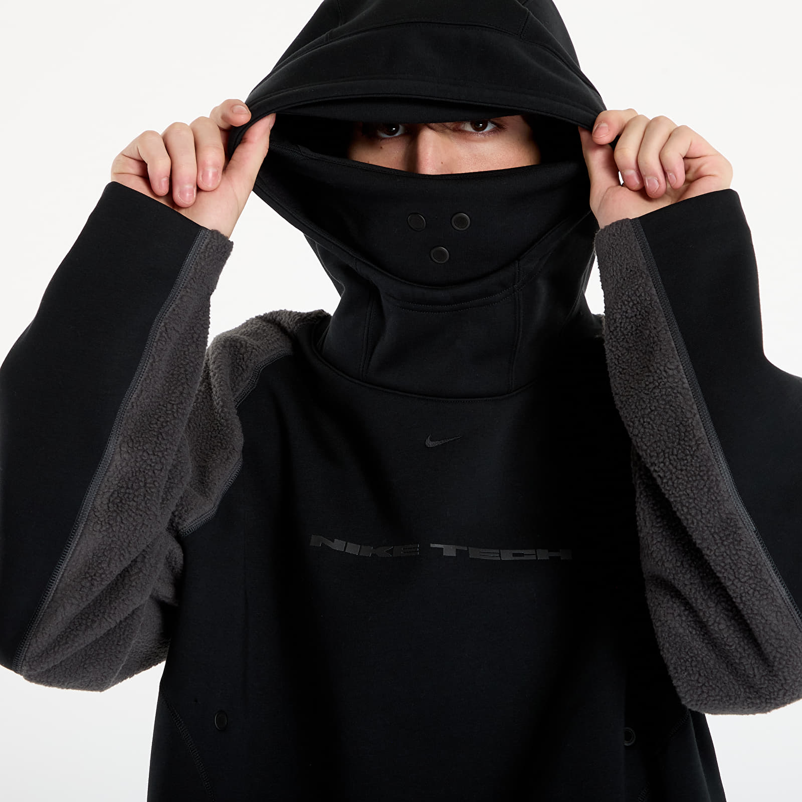 Miesten hupparit Nike Tech Boreas Men's Oversized Hoodie Black/ Anthracite/ Black
