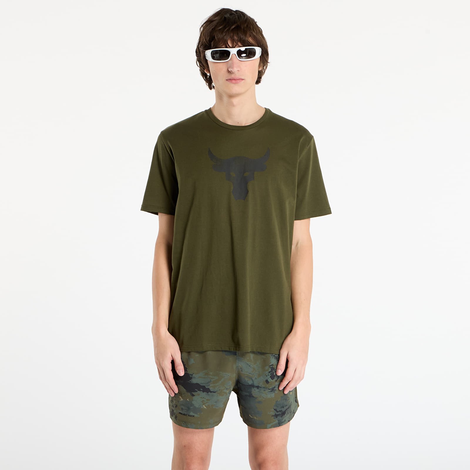 Miesten T-paidat Under Armour Project Rock Brahma Bull SS Expedition Green