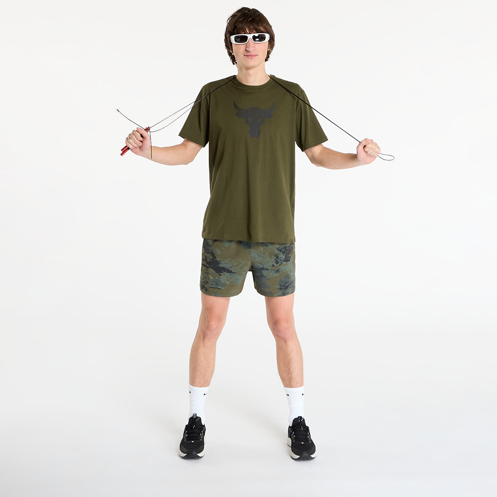 Miesten T-paidat Under Armour Project Rock Brahma Bull SS Expedition Green