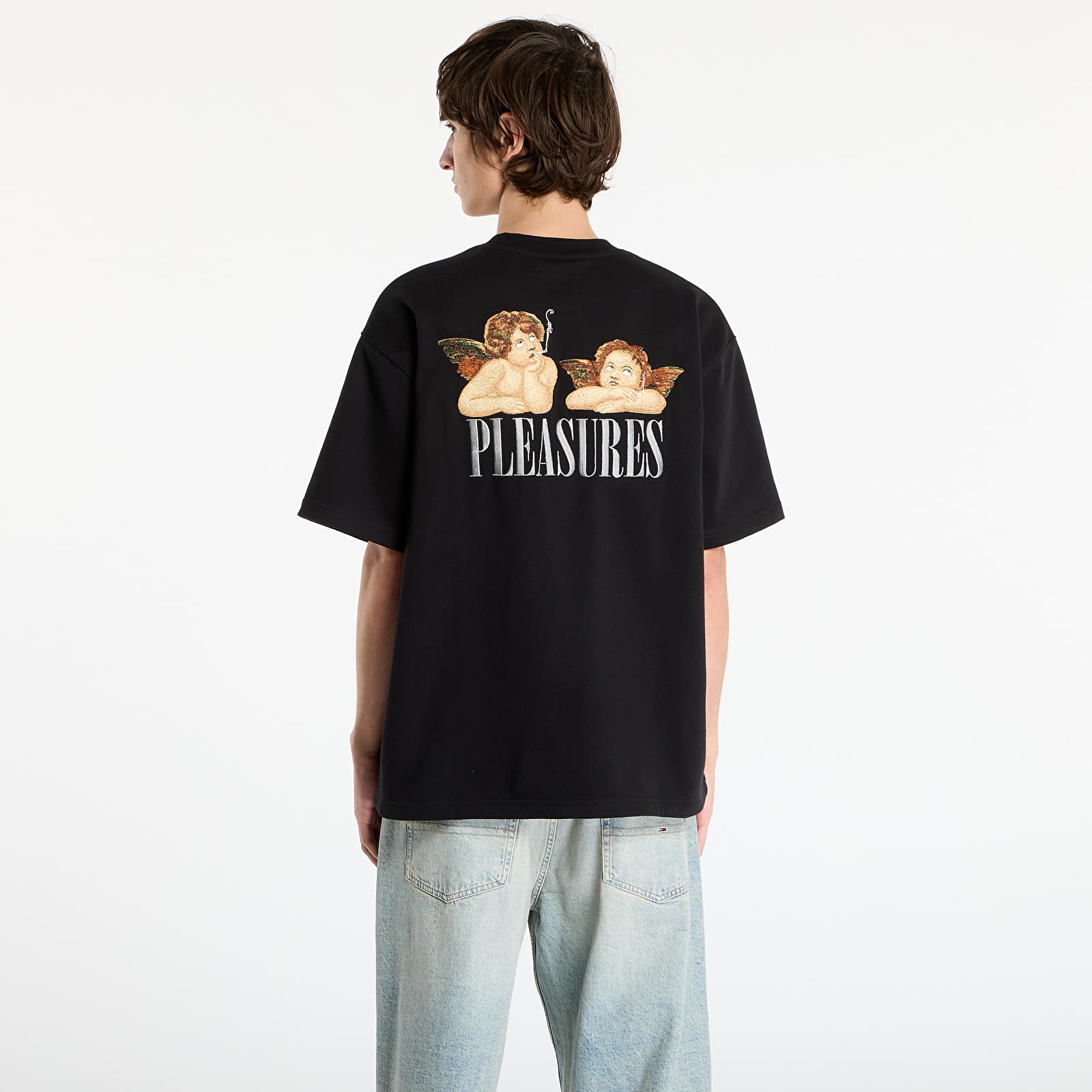 T-shirts PLEASURES Dynamic Short Sleeve Crewneck Black