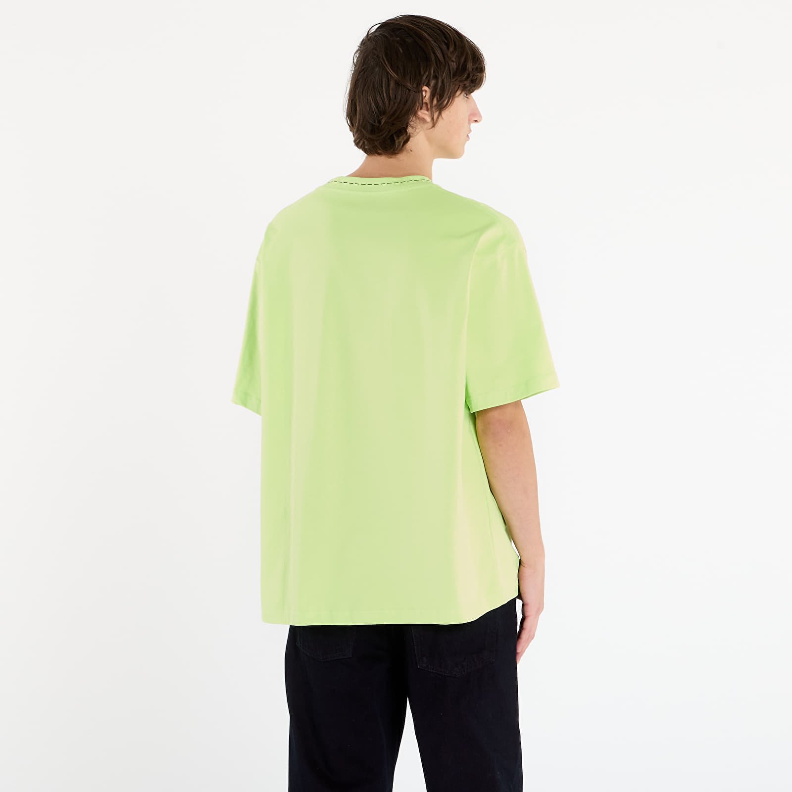 T-shirts PLEASURES Cut Here Heavyweight Shirt Lime