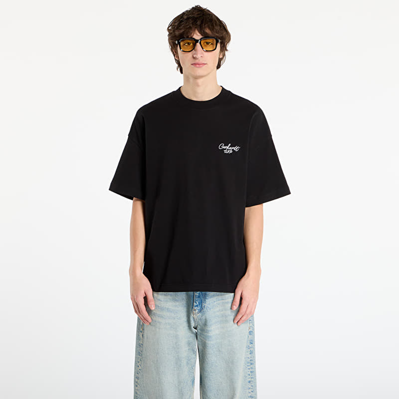 T-shirt Carhartt WIP S/S Signature Script T-Shirt Black/ White