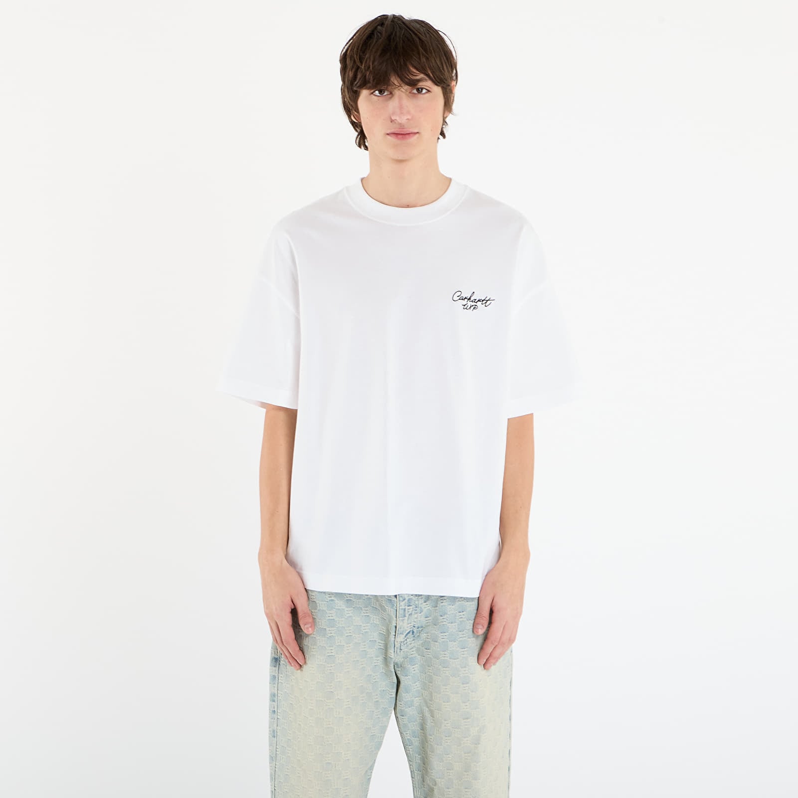 Tricou Carhartt WIP S/S Signature Script T-Shirt White/ Black L