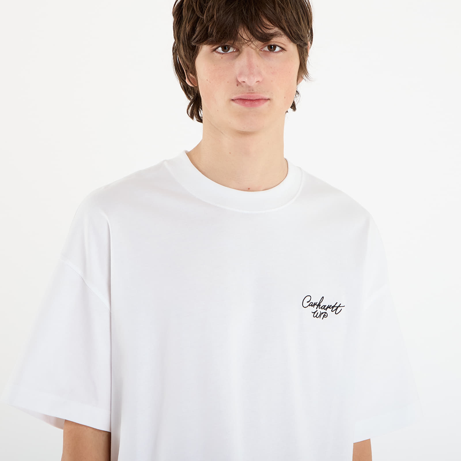 T-shirts Carhartt WIP S/S Signature Script T-Shirt White/ Black