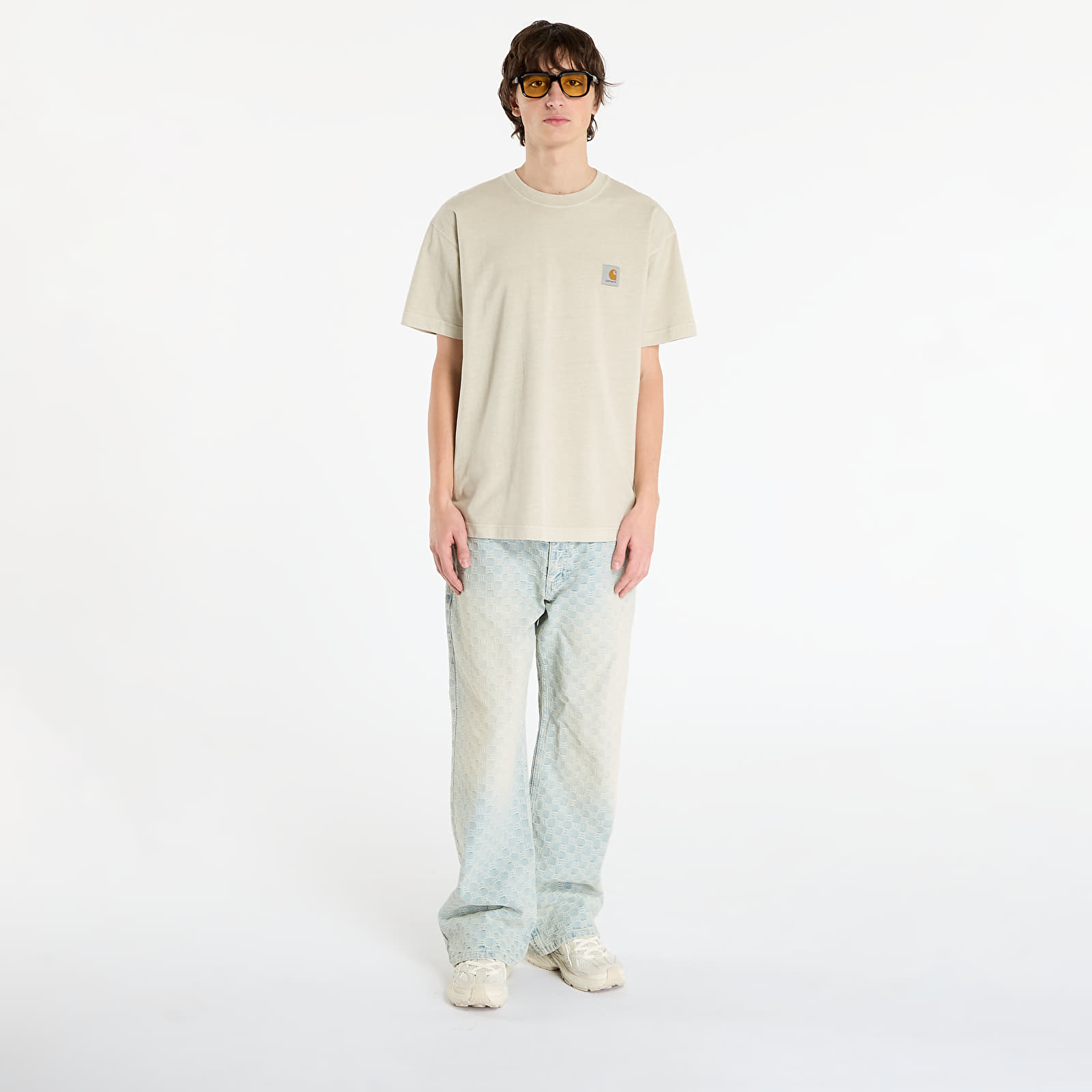 Trička Carhartt WIP S/S Vista T-Shirt UNISEX Fleur De Sel Garment Dyed