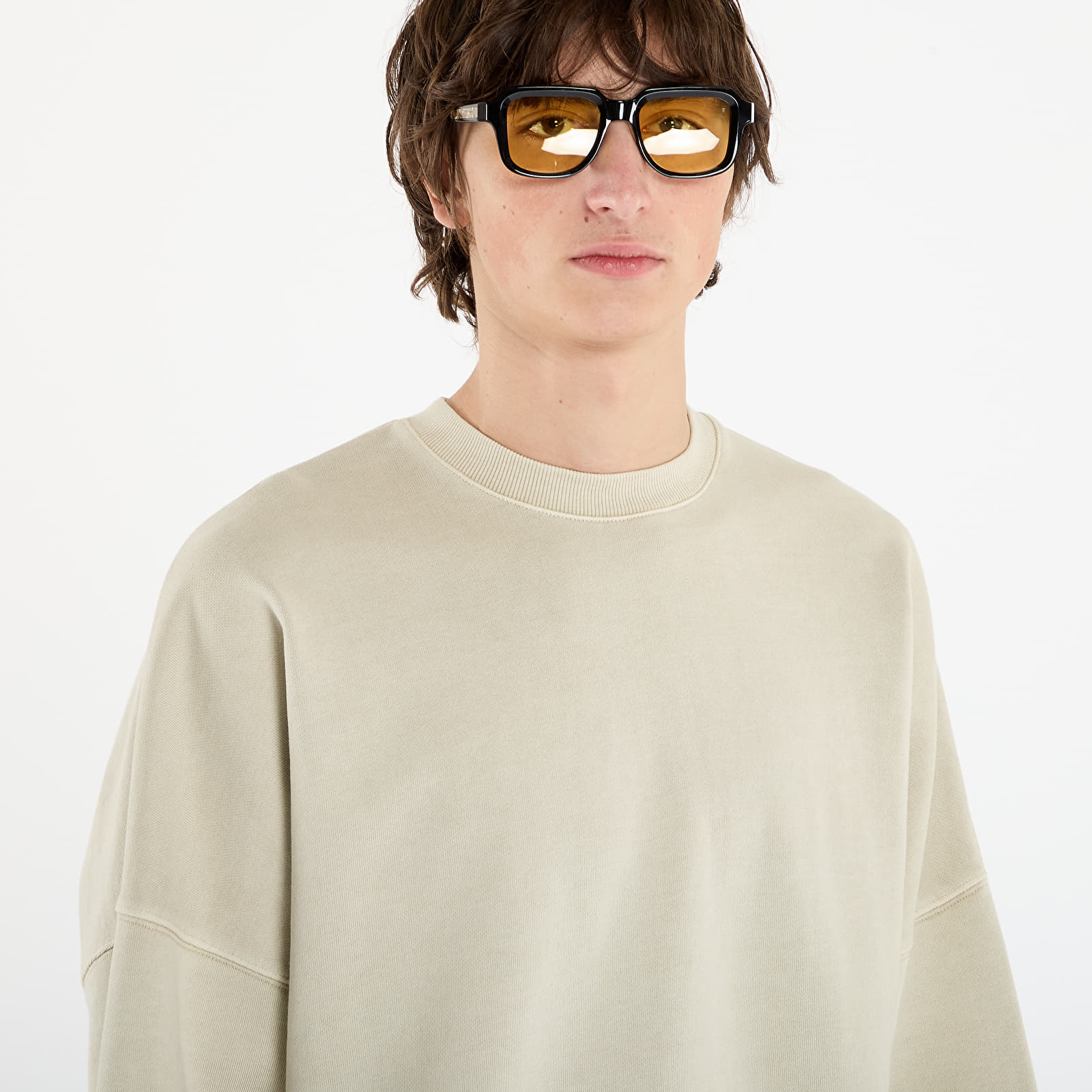 Hoodies für Männer Carhartt WIP RGGD Sweat UNISEX Fleur De Sel Garment Dyed