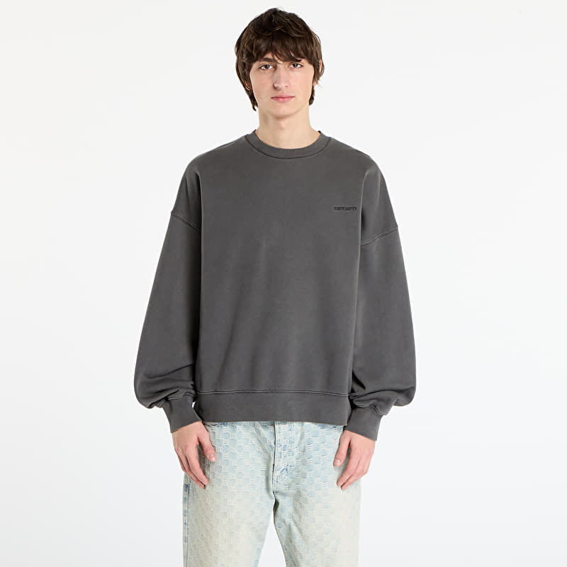 Sweatshirt Carhartt WIP Benton Sweat Graphite Garment Dyed