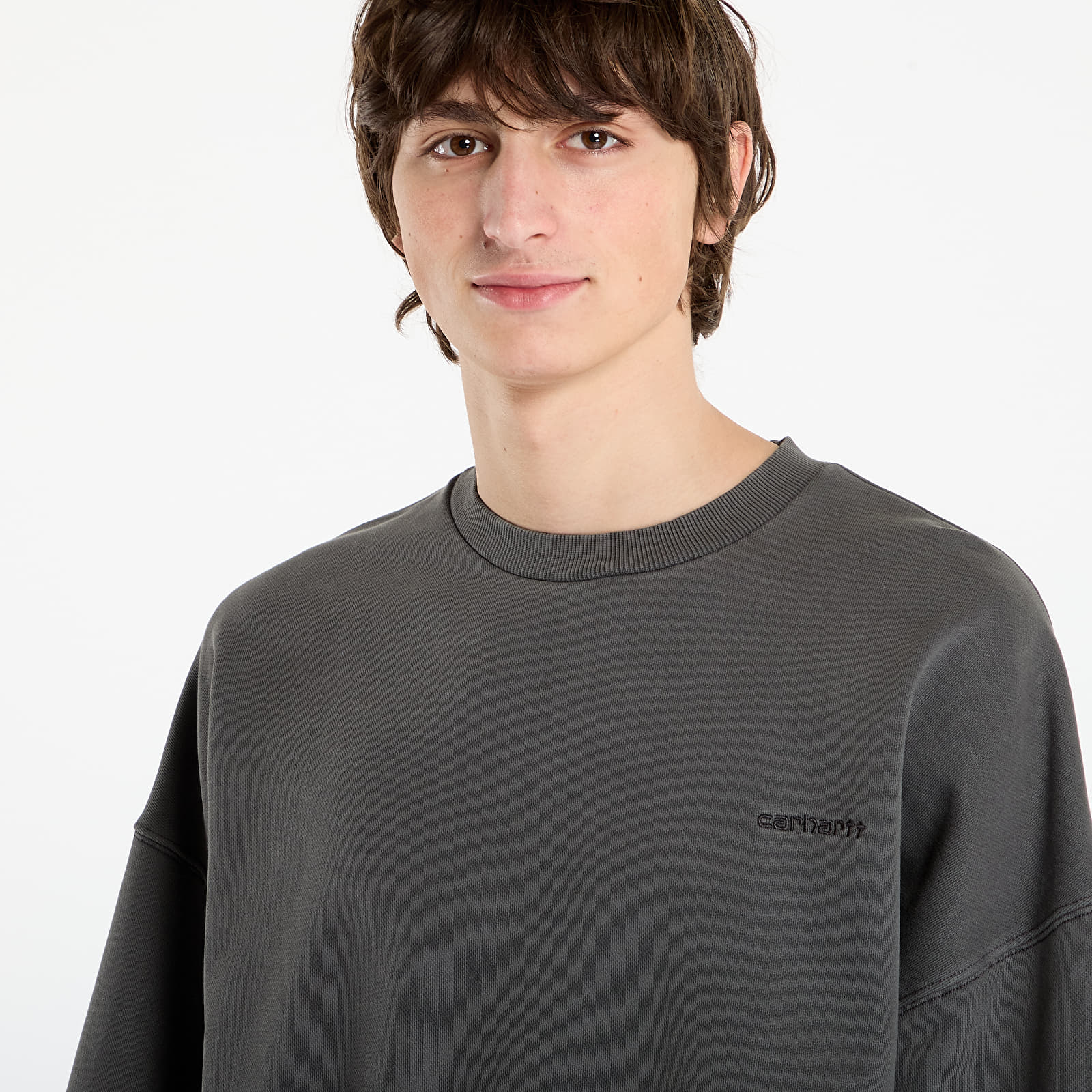 Sweatjacken und Sweatshirts Carhartt WIP Benton Sweat Graphite Garment Dyed