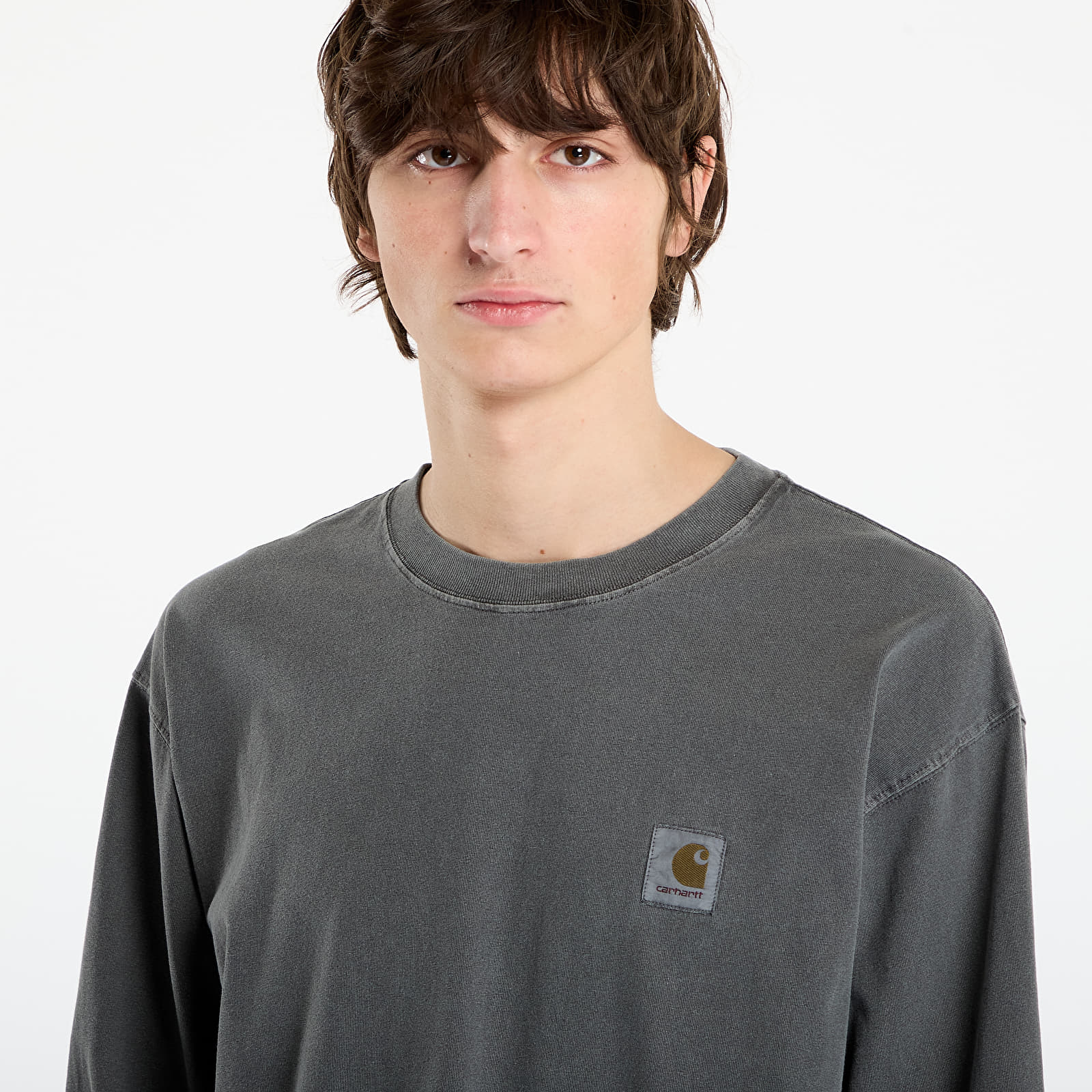 Trička Carhartt WIP L/S Vista T-Shirt UNISEX Black Garment Dyed