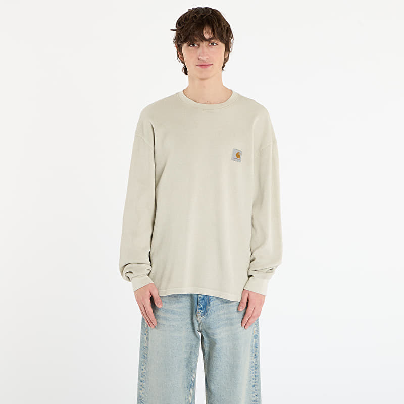 T-shirt Carhartt WIP L/S Vista Waffle T-Shirt UNISEX Fleur De Sel Garment Dyed