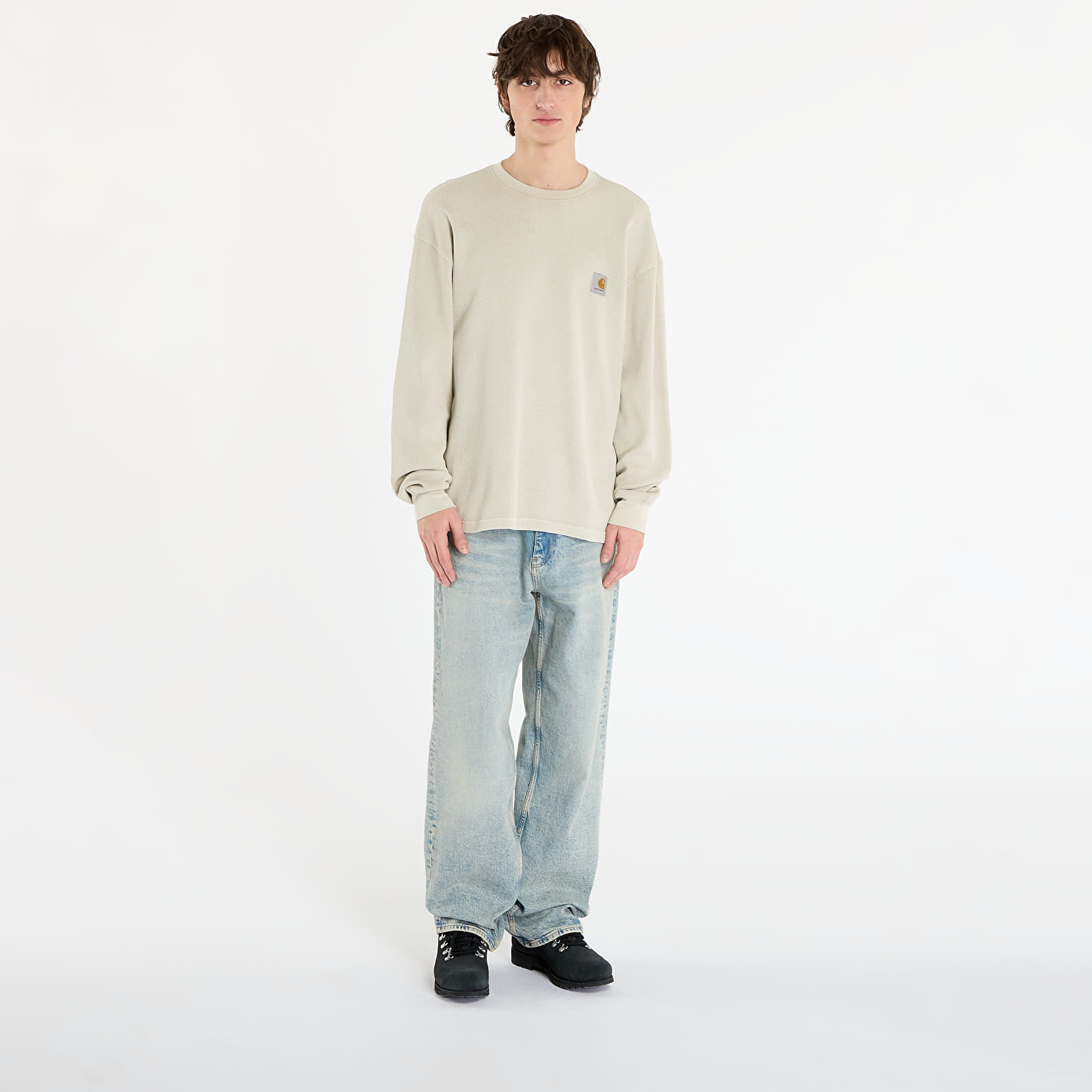 T-särgid Carhartt WIP L/S Vista Waffle T-Shirt UNISEX Fleur De Sel Garment Dyed