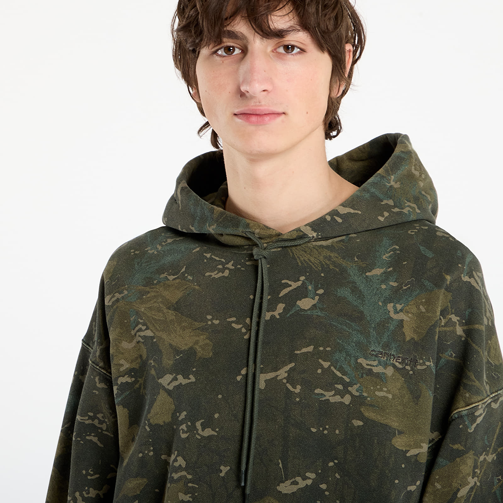 Hoodies für Männer Carhartt WIP Hooded Benton Sweat Camo Combi/ Green Garment Dyed