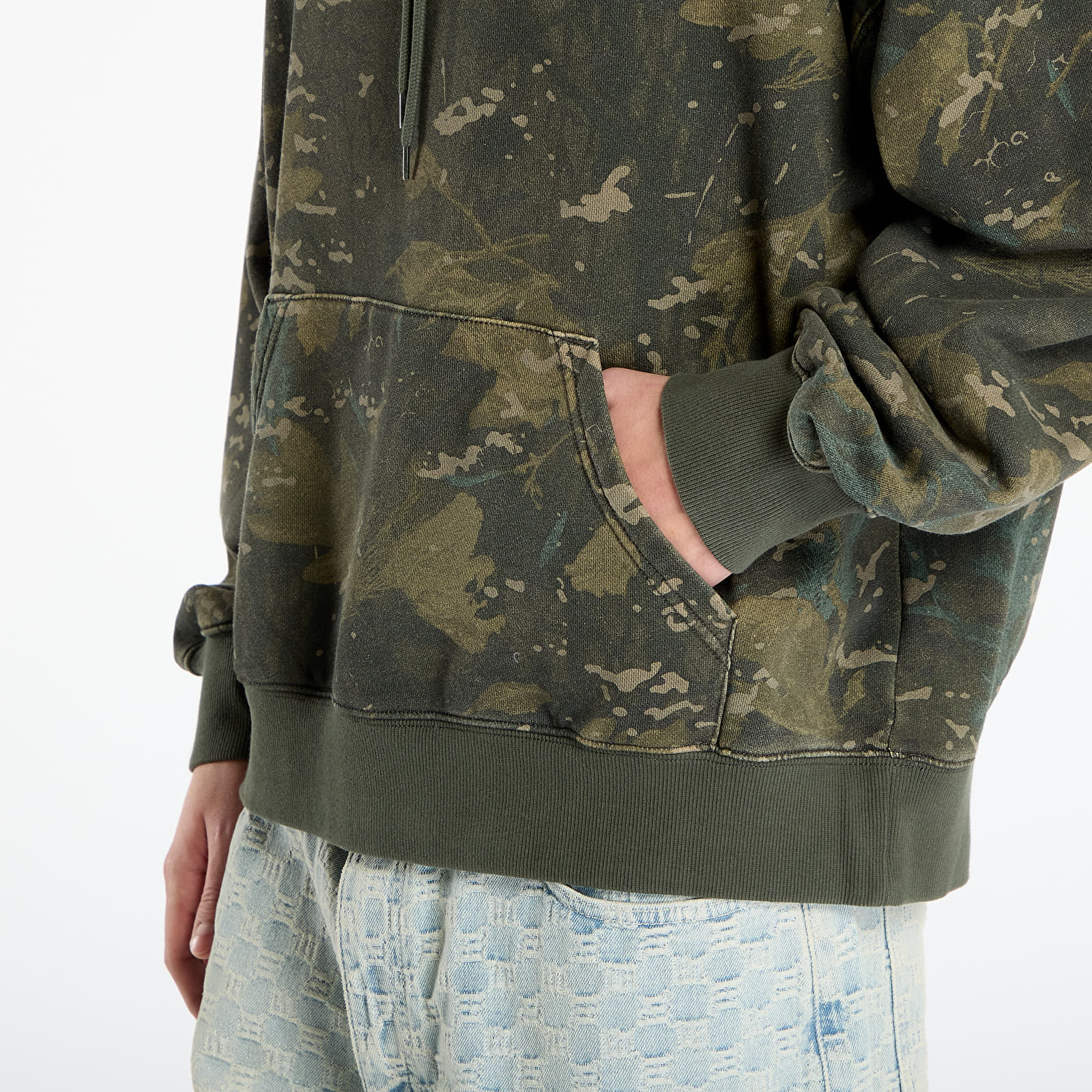 Hoodies für Männer Carhartt WIP Hooded Benton Sweat Camo Combi/ Green Garment Dyed