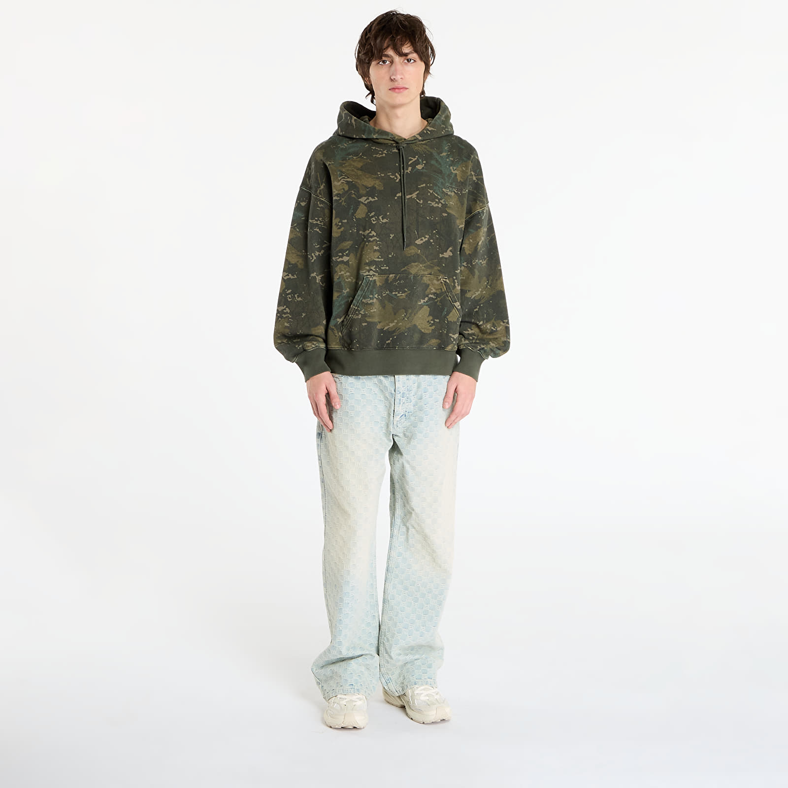 Hoodies für Männer Carhartt WIP Hooded Benton Sweat Camo Combi/ Green Garment Dyed