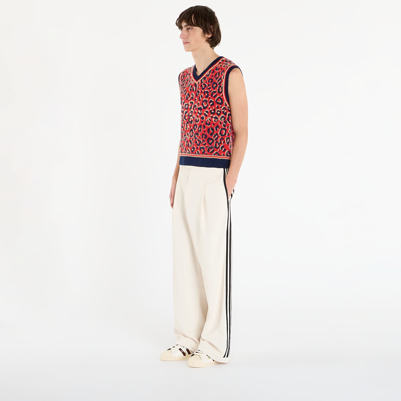 Bukser for menn adidas x Wales Bonner Wide Trouser Wonder White