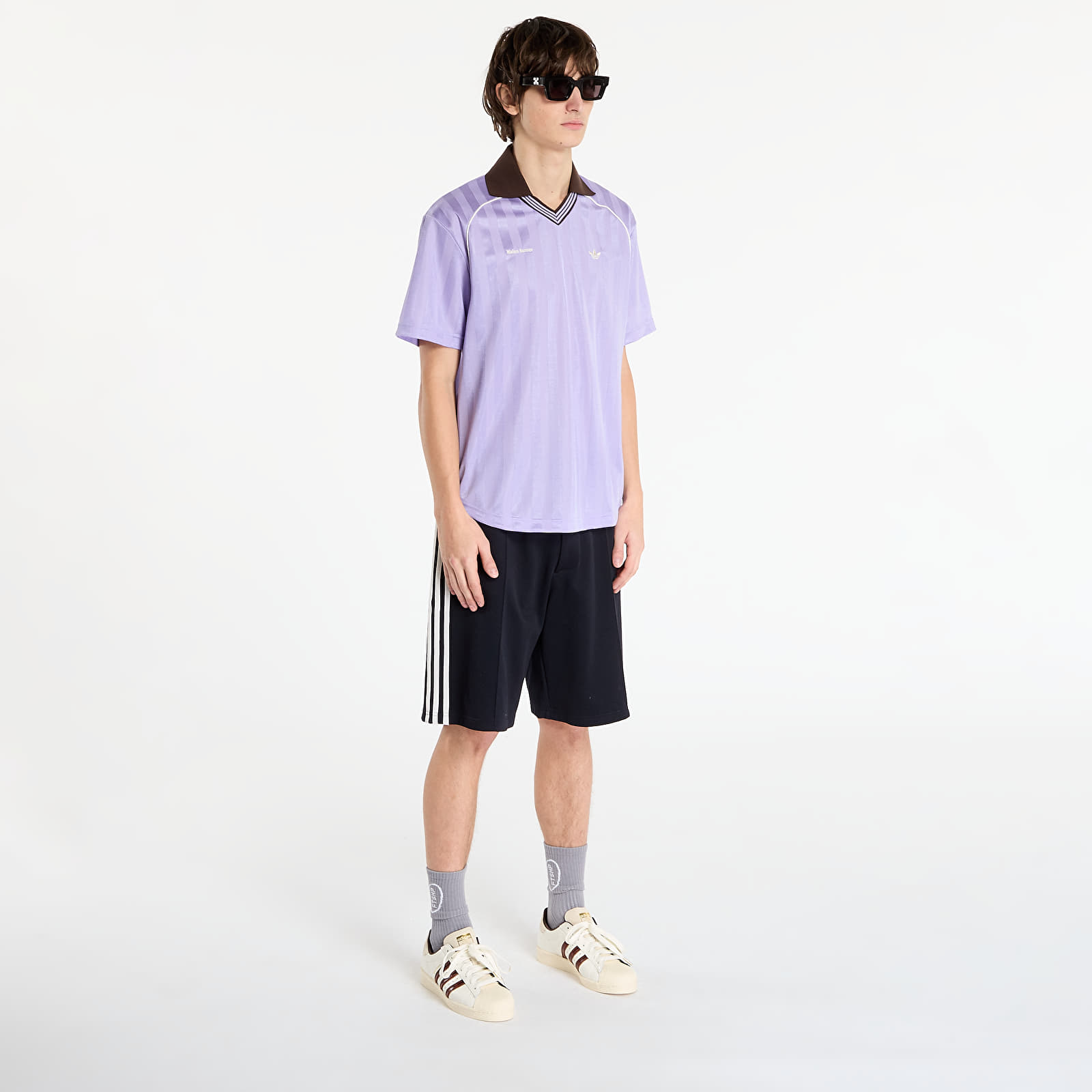Männer T-Shirts adidas x Wales Bonner Football T-Shirt UNISEX Light Purple