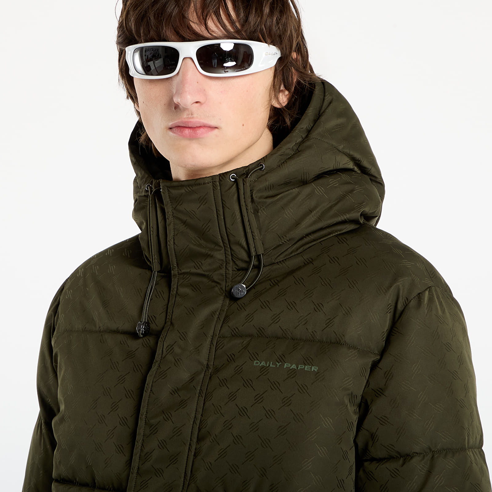 Men's jackets Daily Paper Monogram Puffer Jacket UNISEX Rosin Green